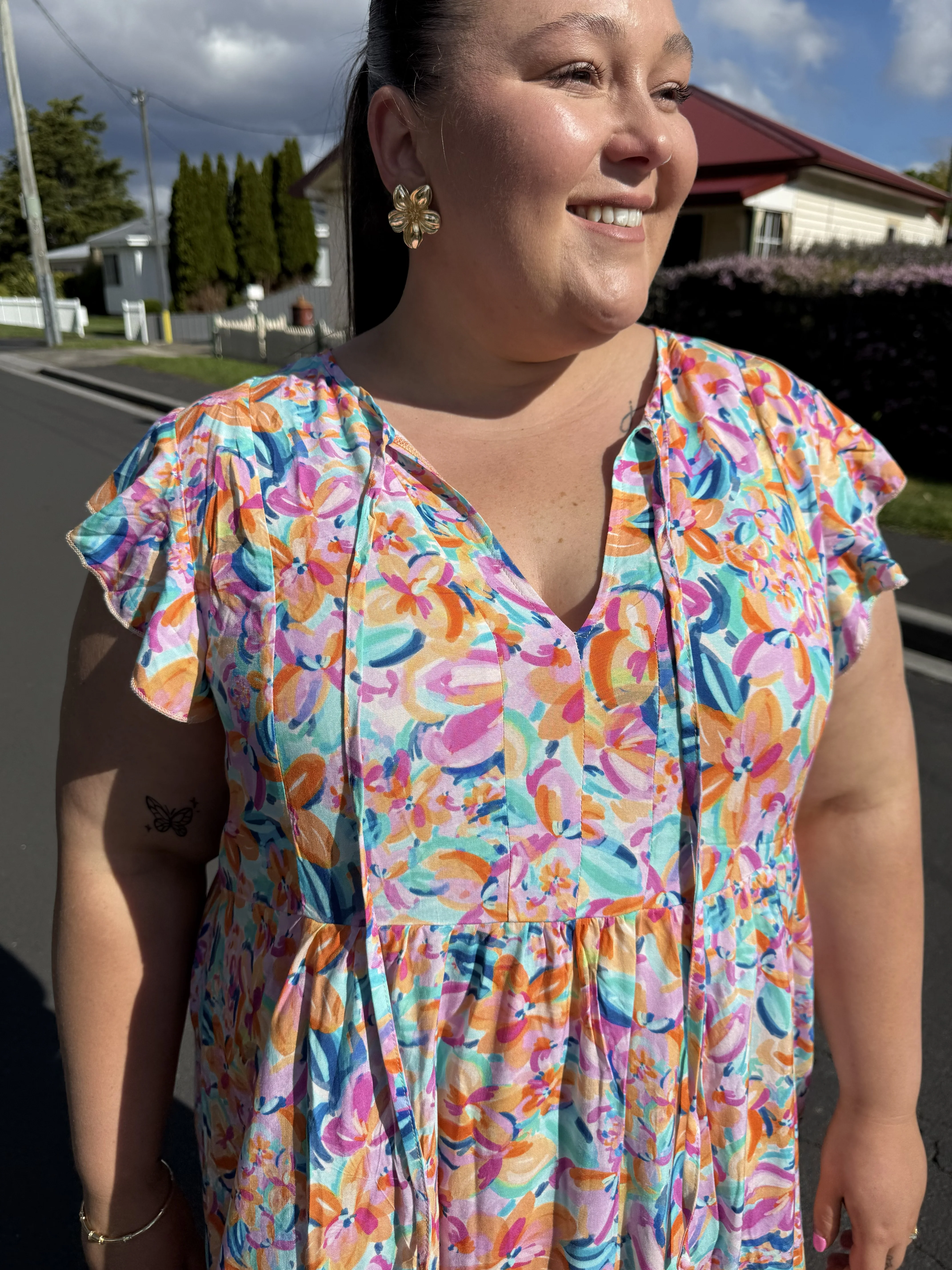 Carmody Dress in Carnival Floral - Image 16
