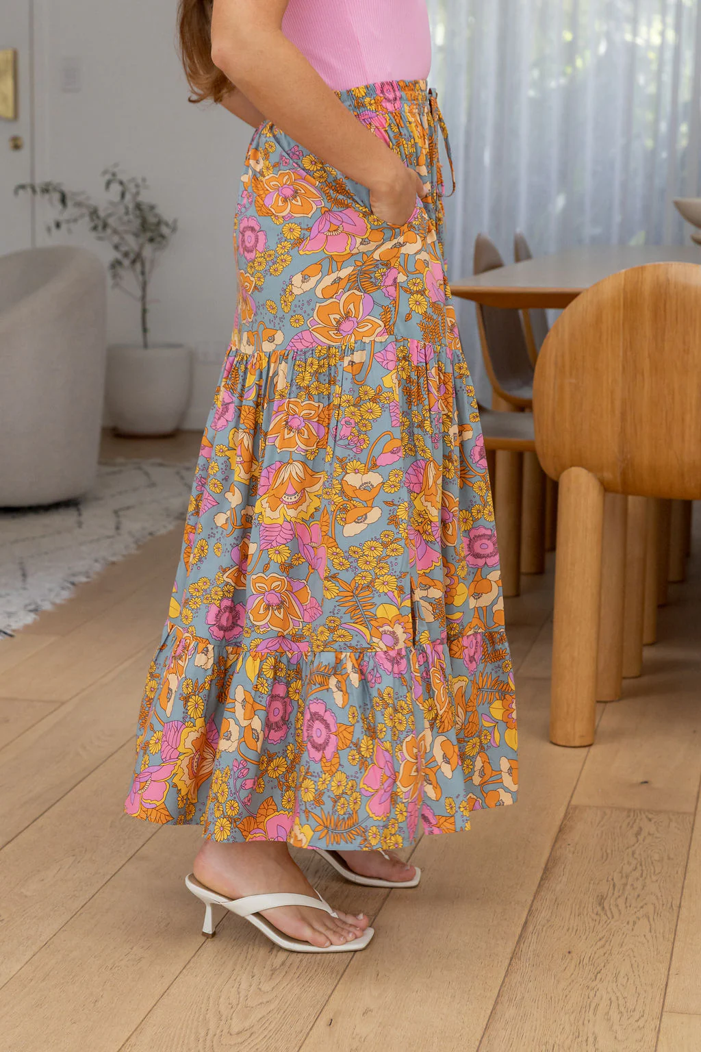 Carrie Skirt in Ash Mixed Floral - Image 14