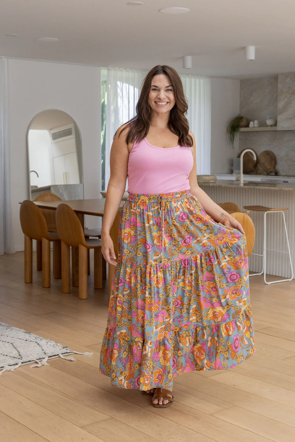 Carrie Skirt in Ash Mixed Floral - Image 19