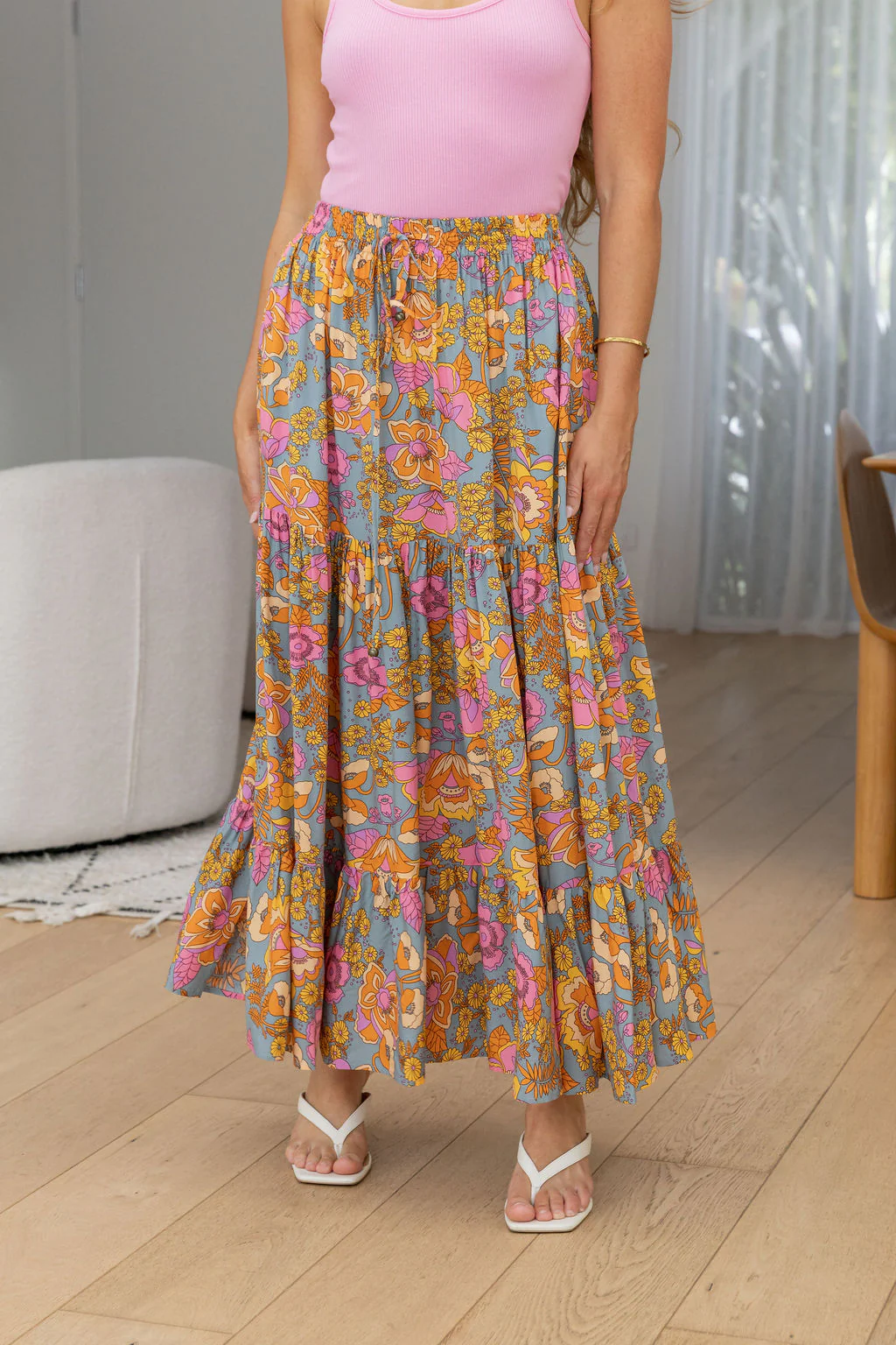 Carrie Skirt in Ash Mixed Floral - Image 2