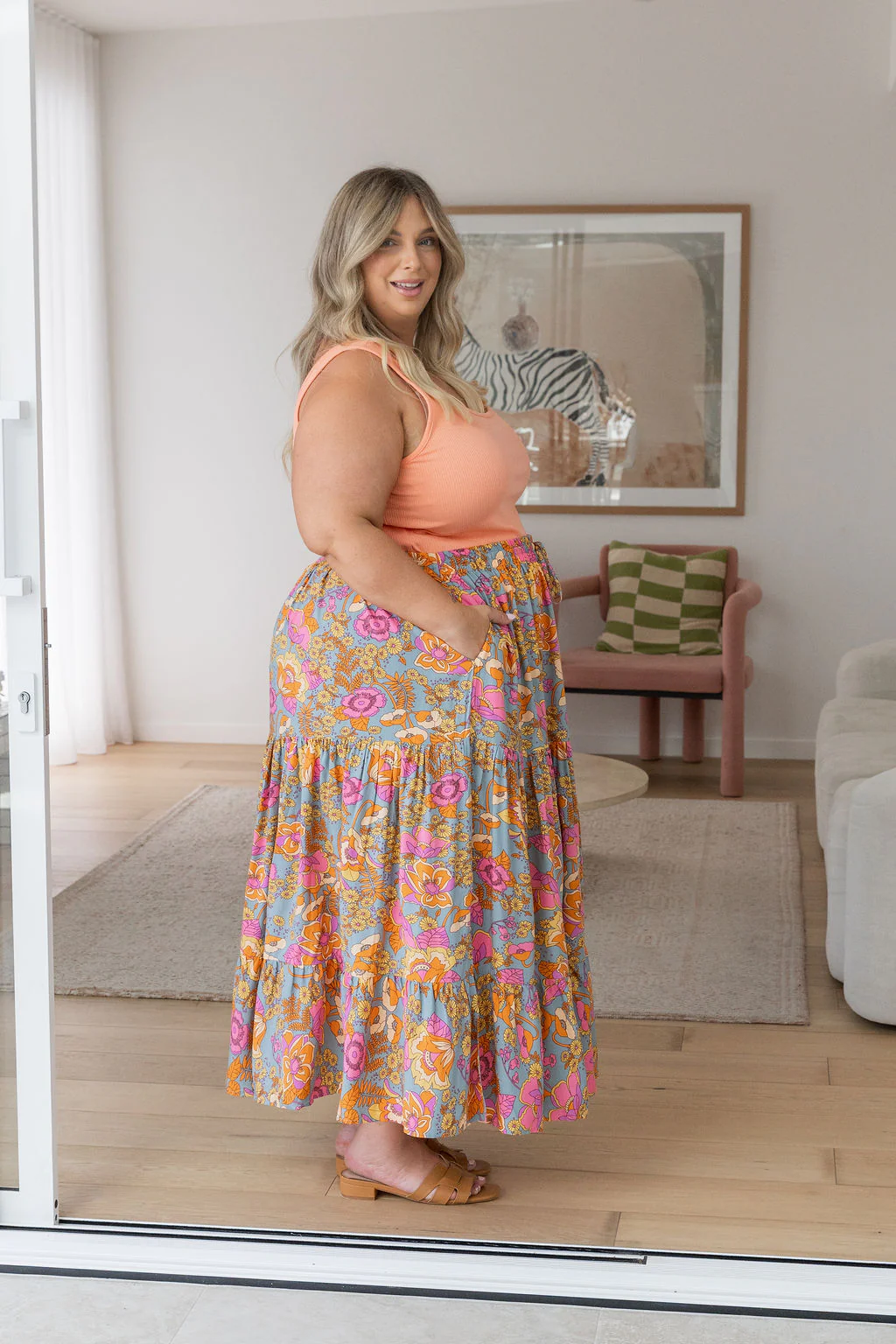 Carrie Skirt in Ash Mixed Floral - Image 24