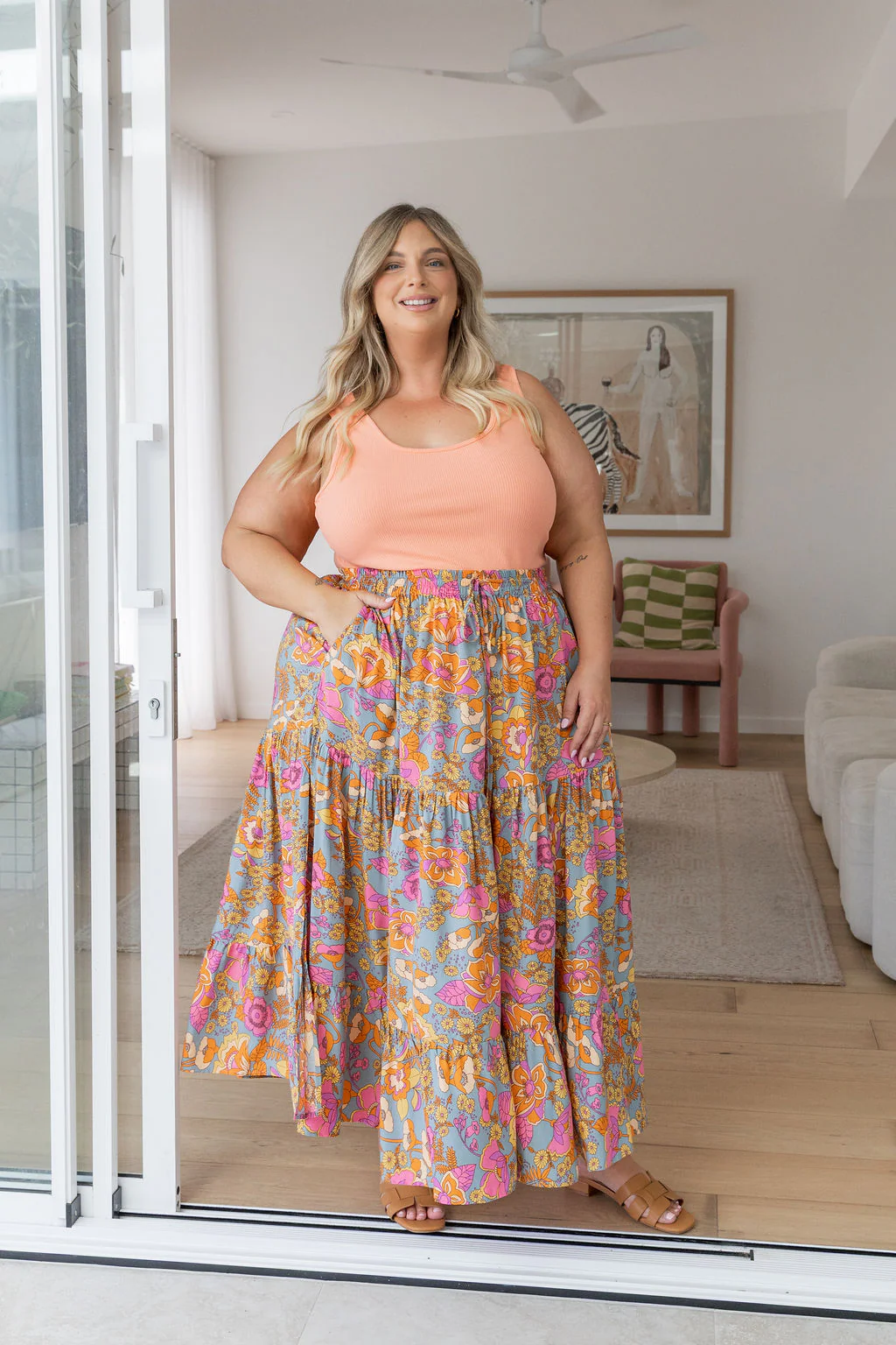 Carrie Skirt in Ash Mixed Floral - Image 28