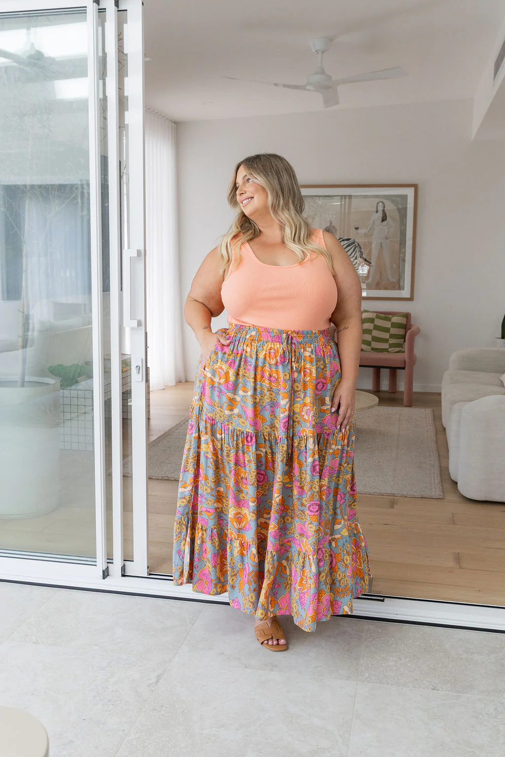 Carrie Skirt in Ash Mixed Floral - Image 29