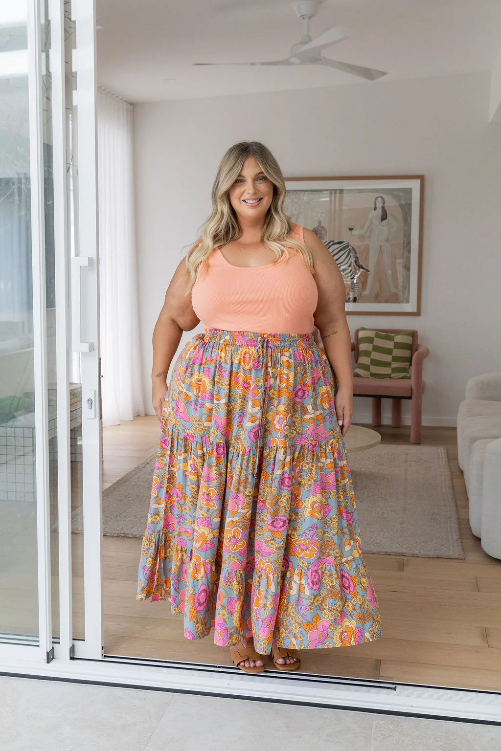 Carrie Skirt in Ash Mixed Floral - Image 6