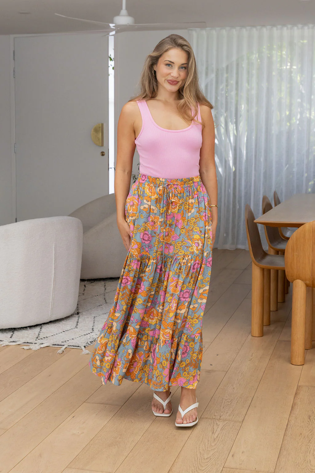 Carrie Skirt in Ash Mixed Floral - Image 9