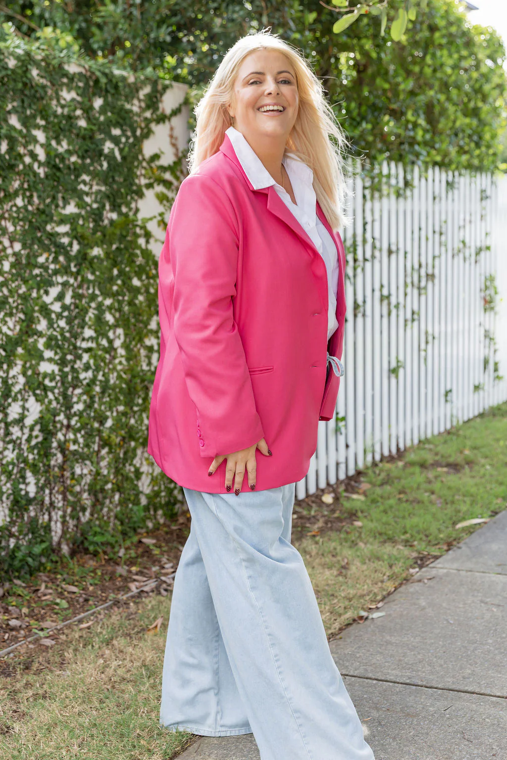 Celine Blazer in Fuchsia - Image 12