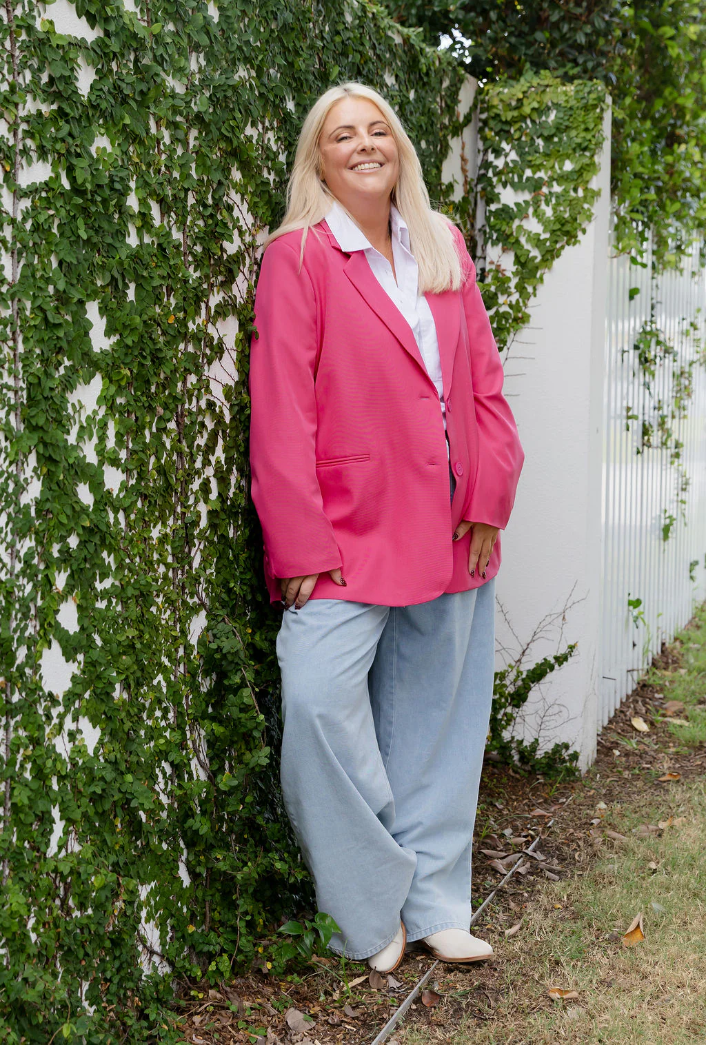 Celine Blazer in Fuchsia - Image 16