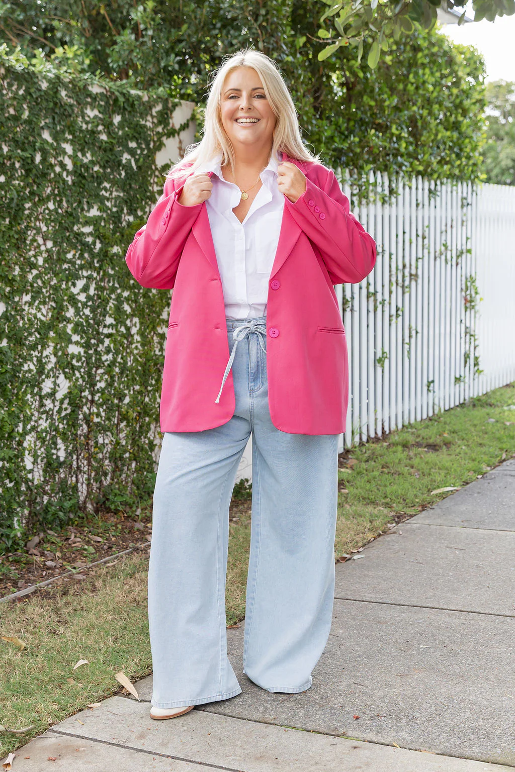 Celine Blazer in Fuchsia - Image 6