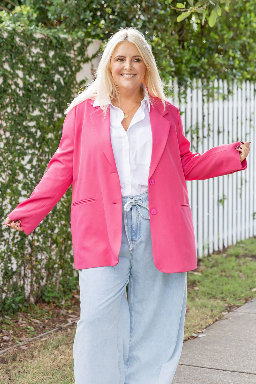 Celine Blazer in Fuchsia - Image 7