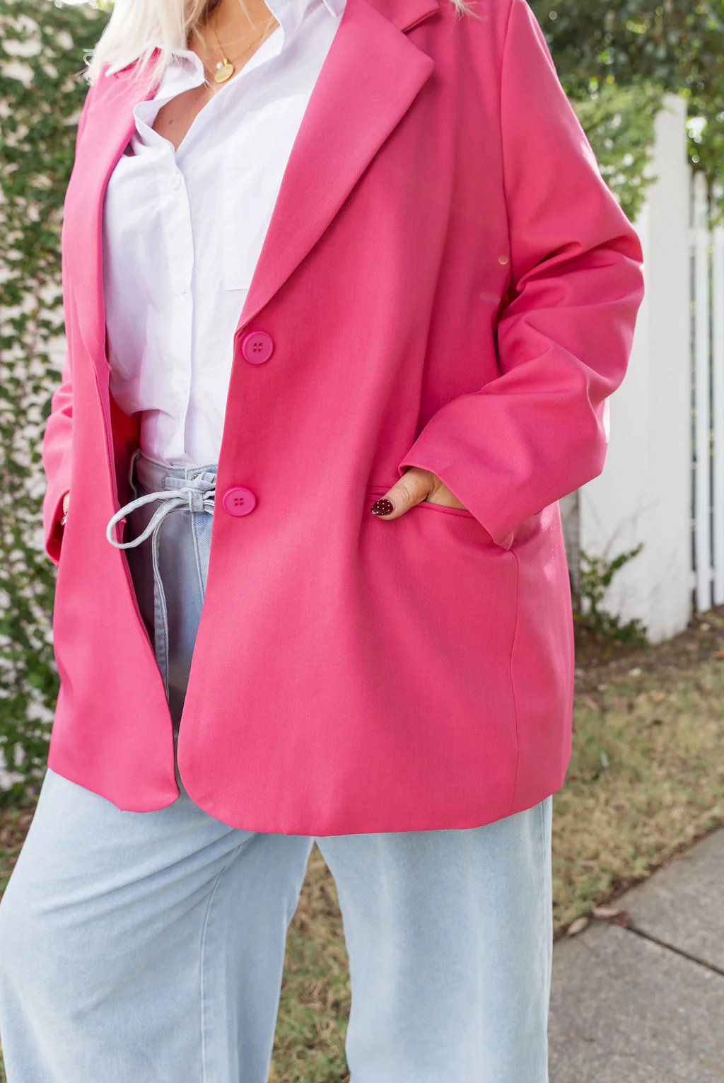 Celine Blazer in Fuchsia - Image 8