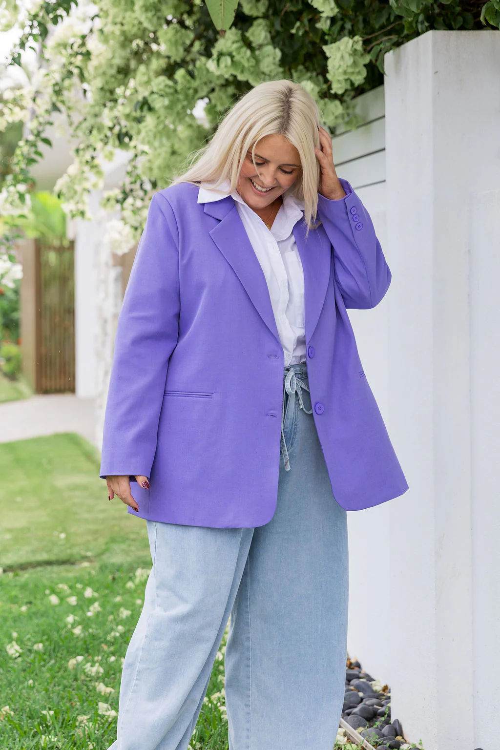 Celine Blazer in Purple - Image 14