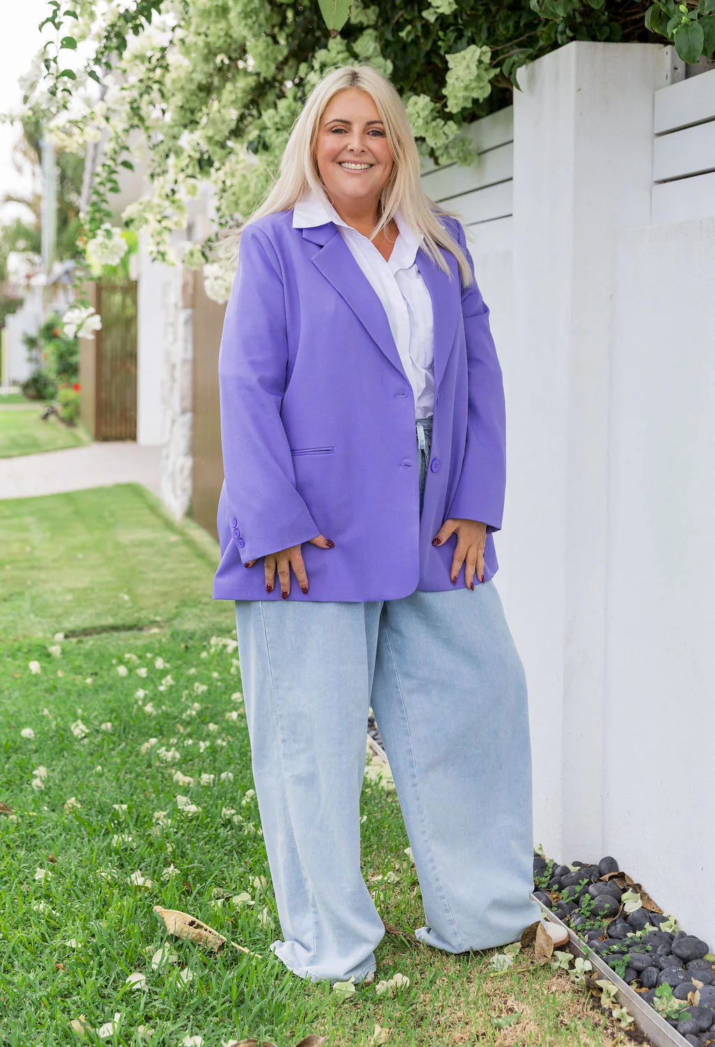 Celine Blazer in Purple - Image 2