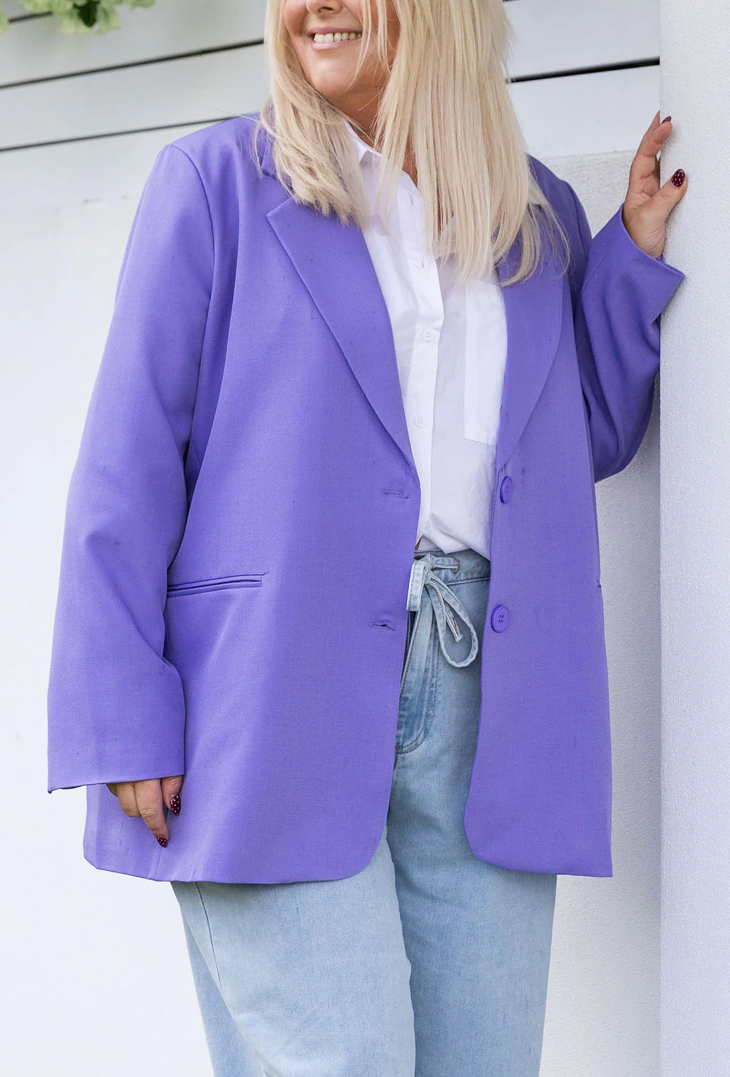 Celine Blazer in Purple - Image 3