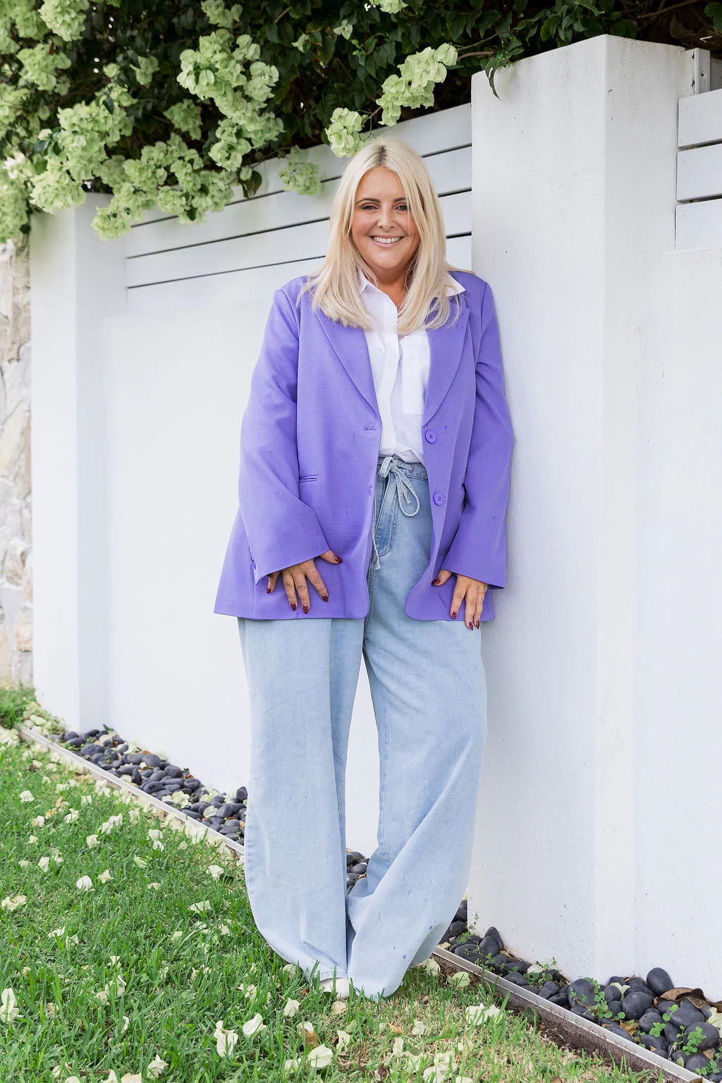 Celine Blazer in Purple - Image 4