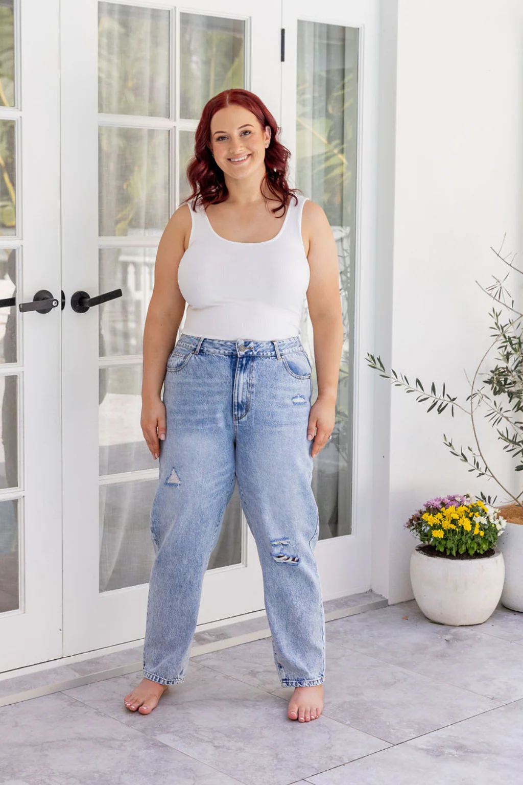 Cerys Jeans in Light Blue Acid Wash - Image 3
