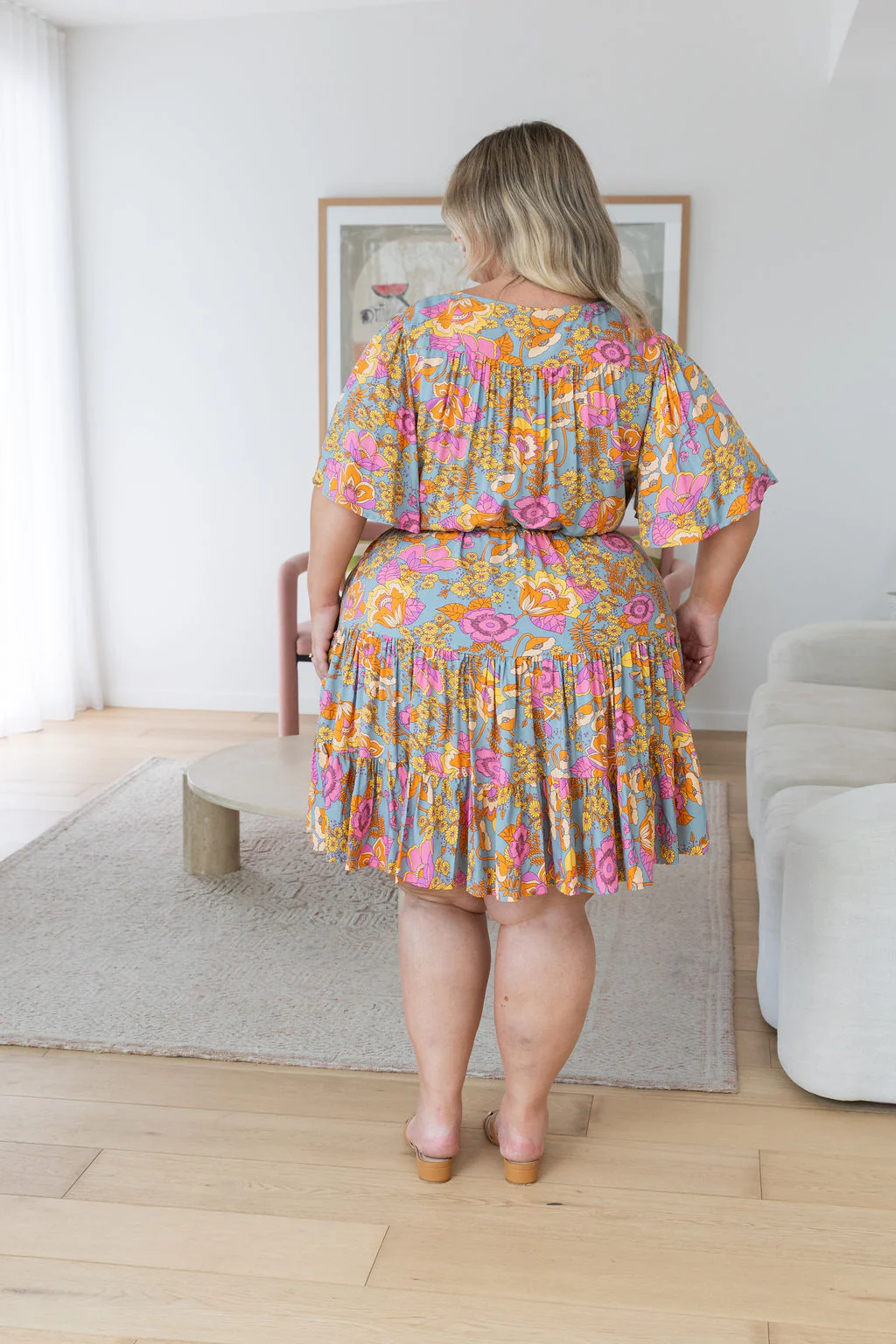 Charlie Dress in Ash Mixed Floral - Image 19