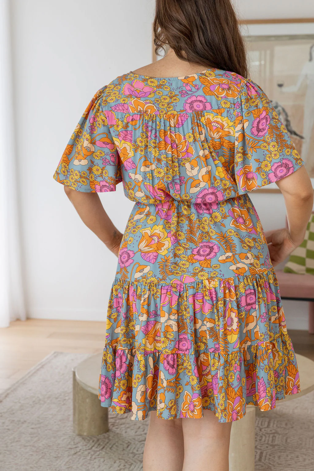 Charlie Dress in Ash Mixed Floral - Image 22