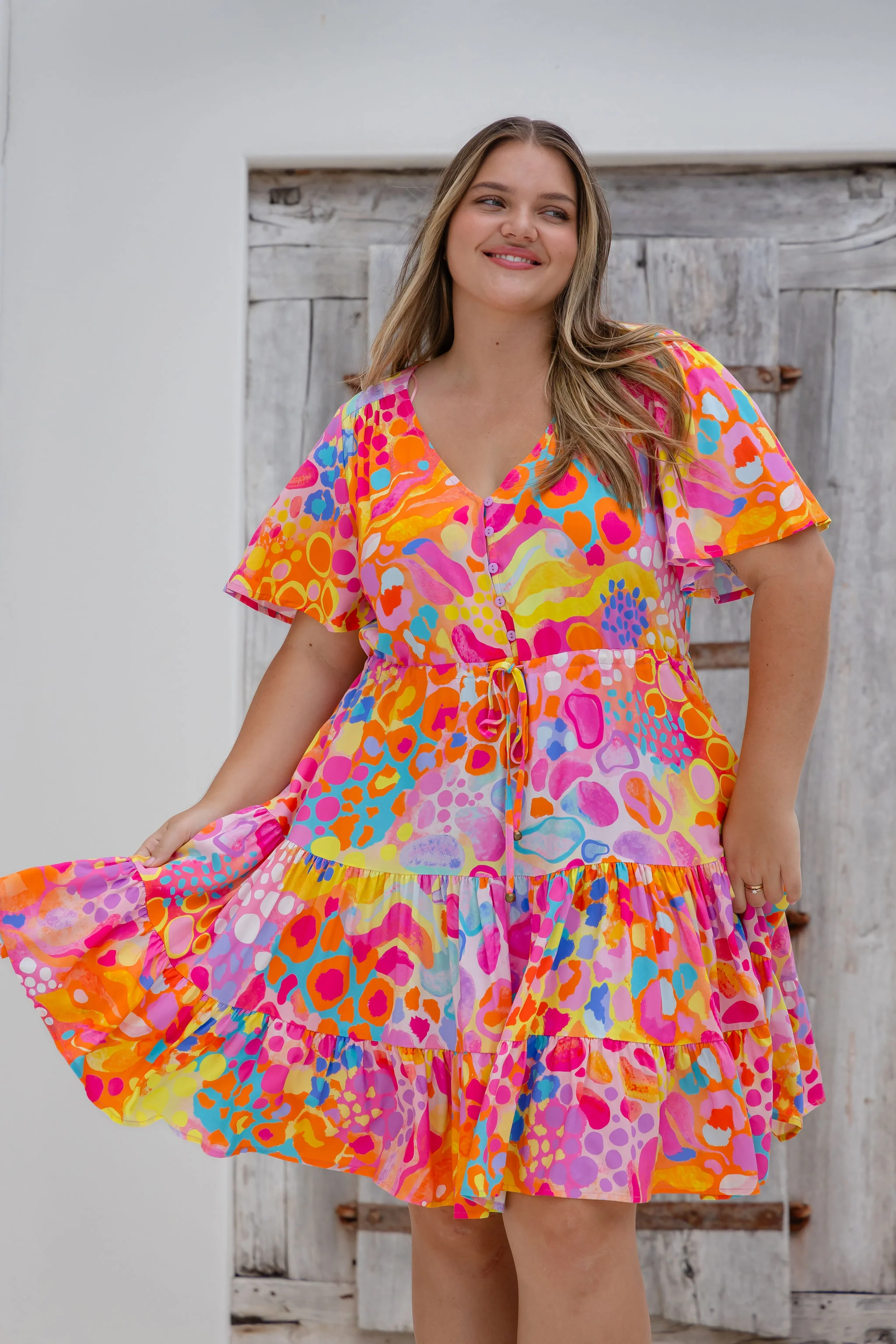 Charlie Dress in Tequila Sunrise by Kasey Rainbow - Image 4