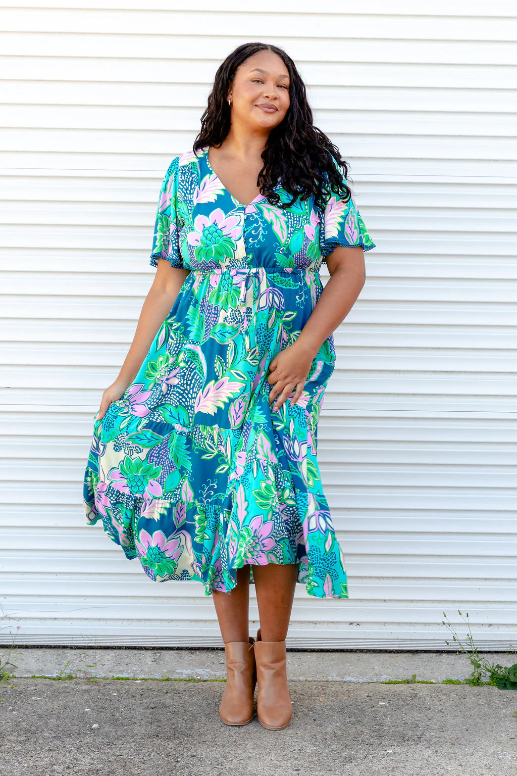 Charlize Maxi Dress in Kosum Pink - Image 3