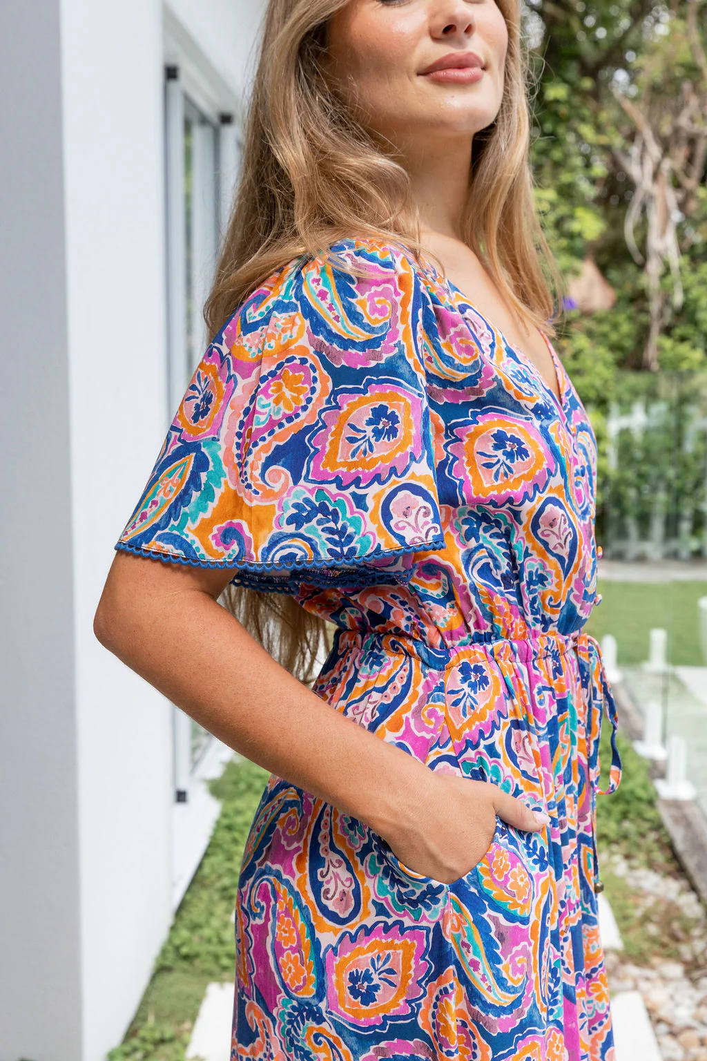 Charlize Maxi Dress in Rainbow Boteh - Image 11