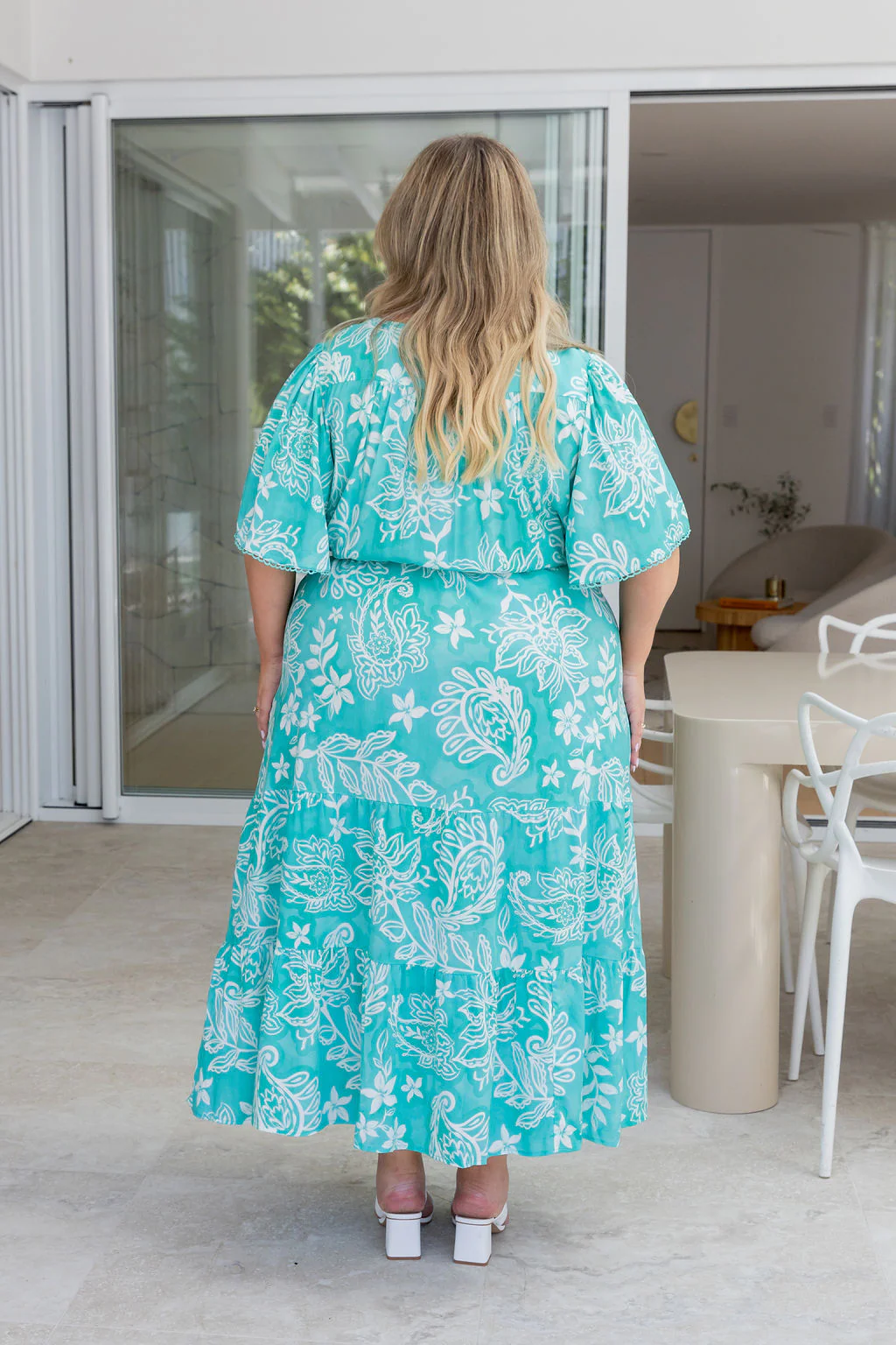 Charlize Maxi Dress in Turquoise Paisley - Image 25