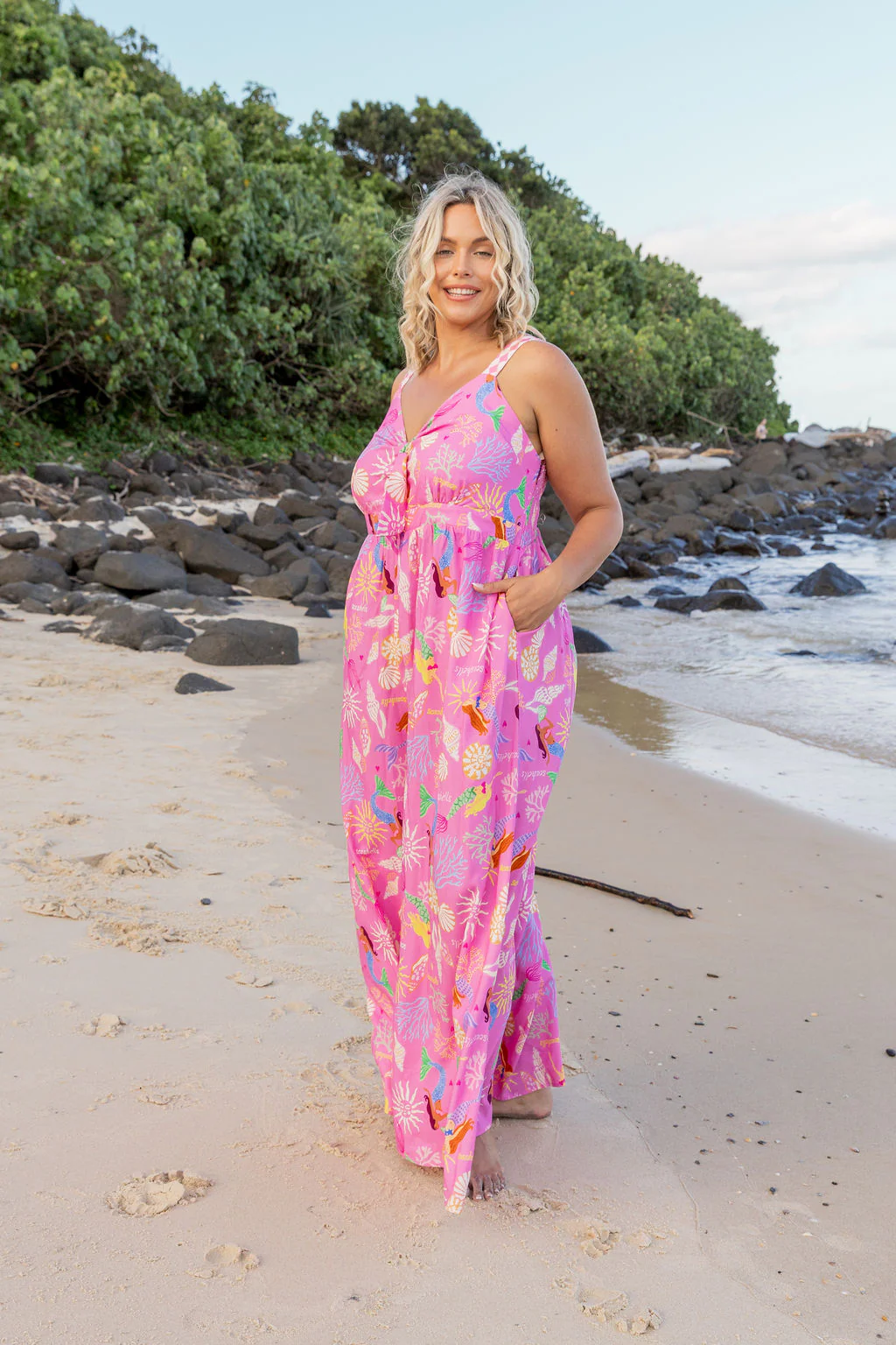 Christina Jumpsuit in Serena/Sorrento Pink - Image 10