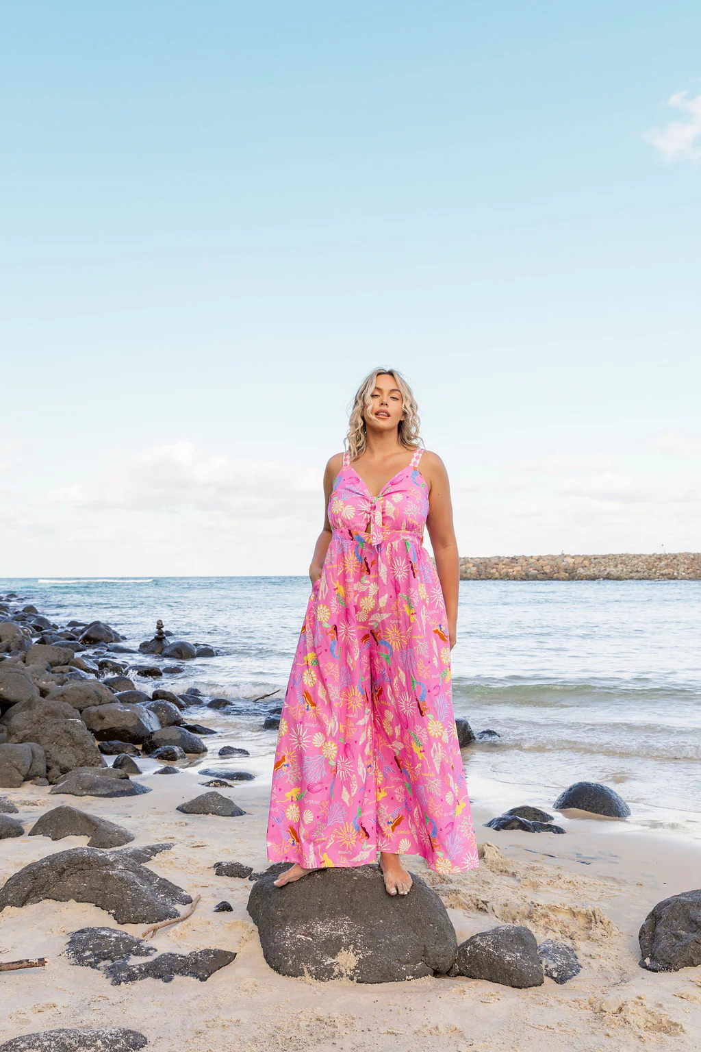 Christina Jumpsuit in Serena/Sorrento Pink - Image 5