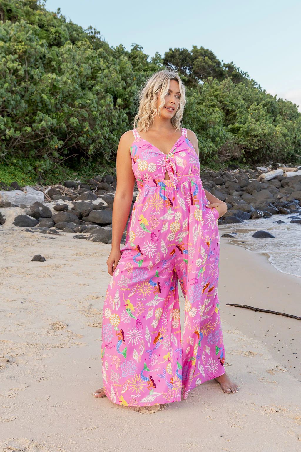 Christina Jumpsuit in Serena/Sorrento Pink - Image 7