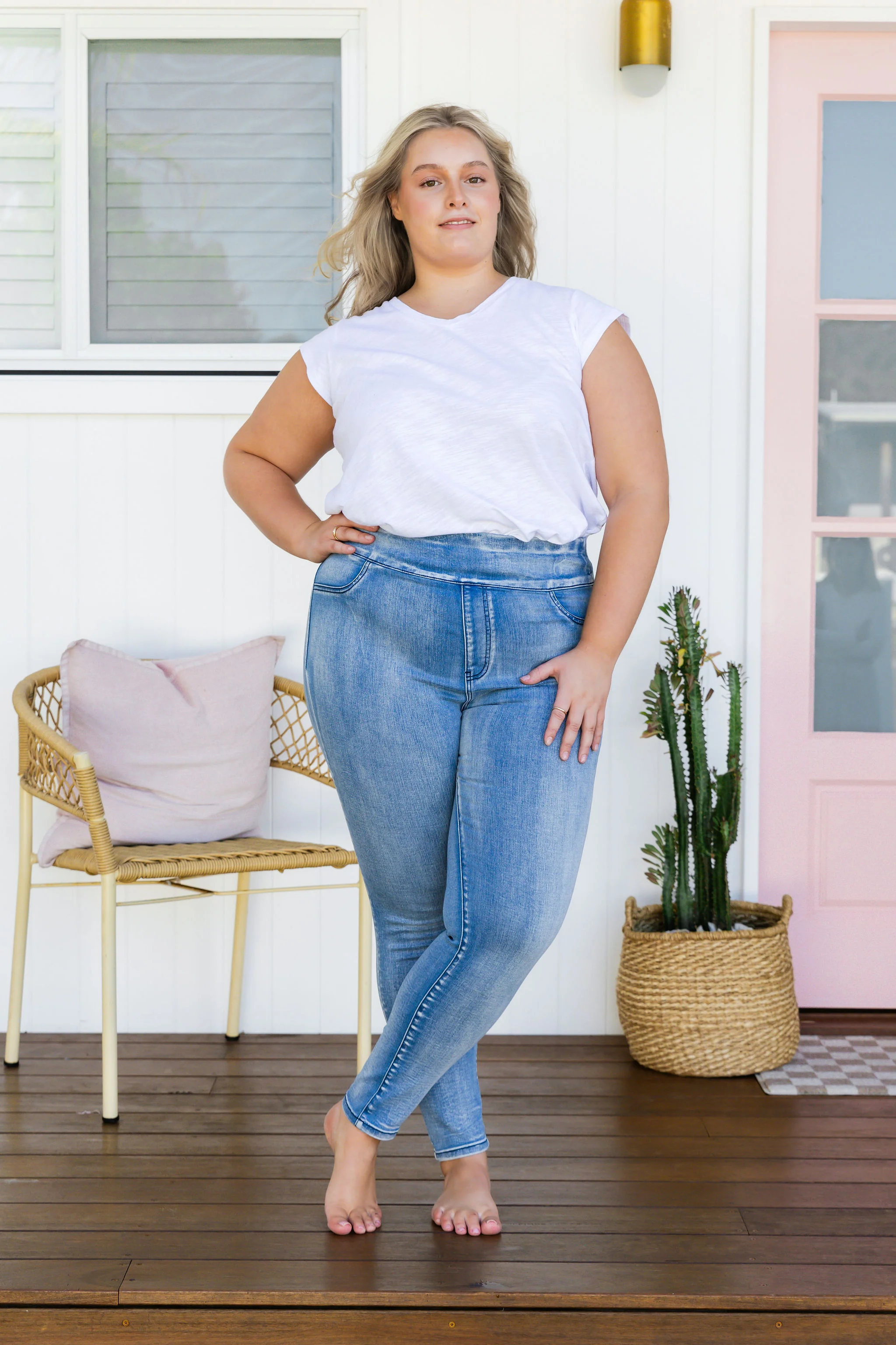 Corey Pull on Jeans in Light Blue - Image 25