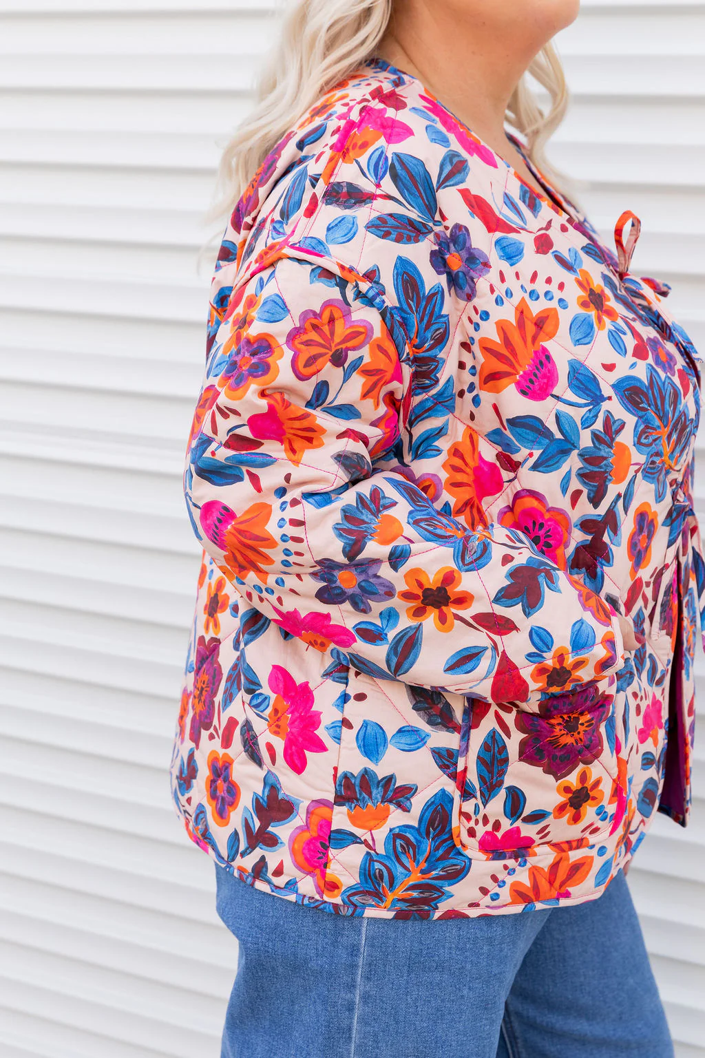 Deja Reversible Jacket in Jardin/Deep Magenta - Image 10