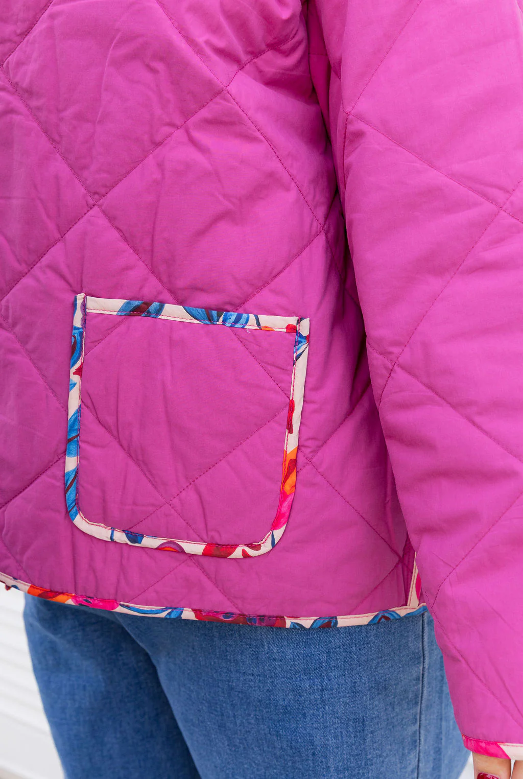 Deja Reversible Jacket in Jardin/Deep Magenta - Image 11