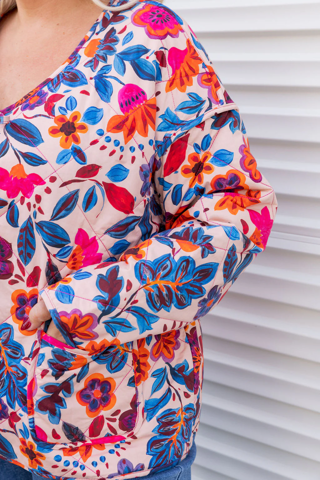 Deja Reversible Jacket in Jardin/Deep Magenta - Image 16