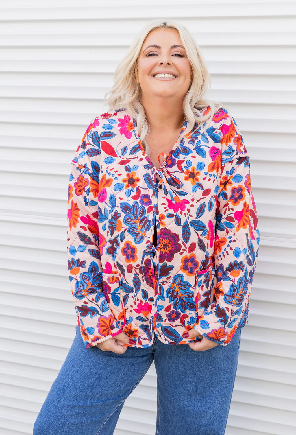 Deja Reversible Jacket in Jardin/Deep Magenta - Image 6