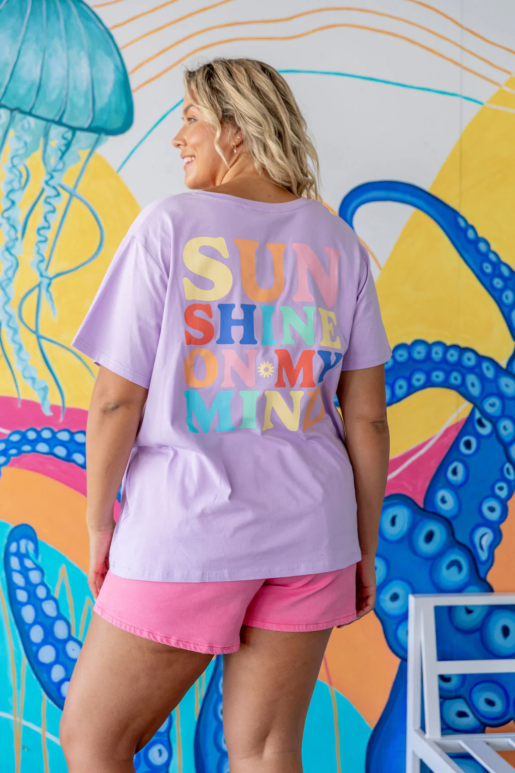 Della V-Neck in Sunshine Lilac