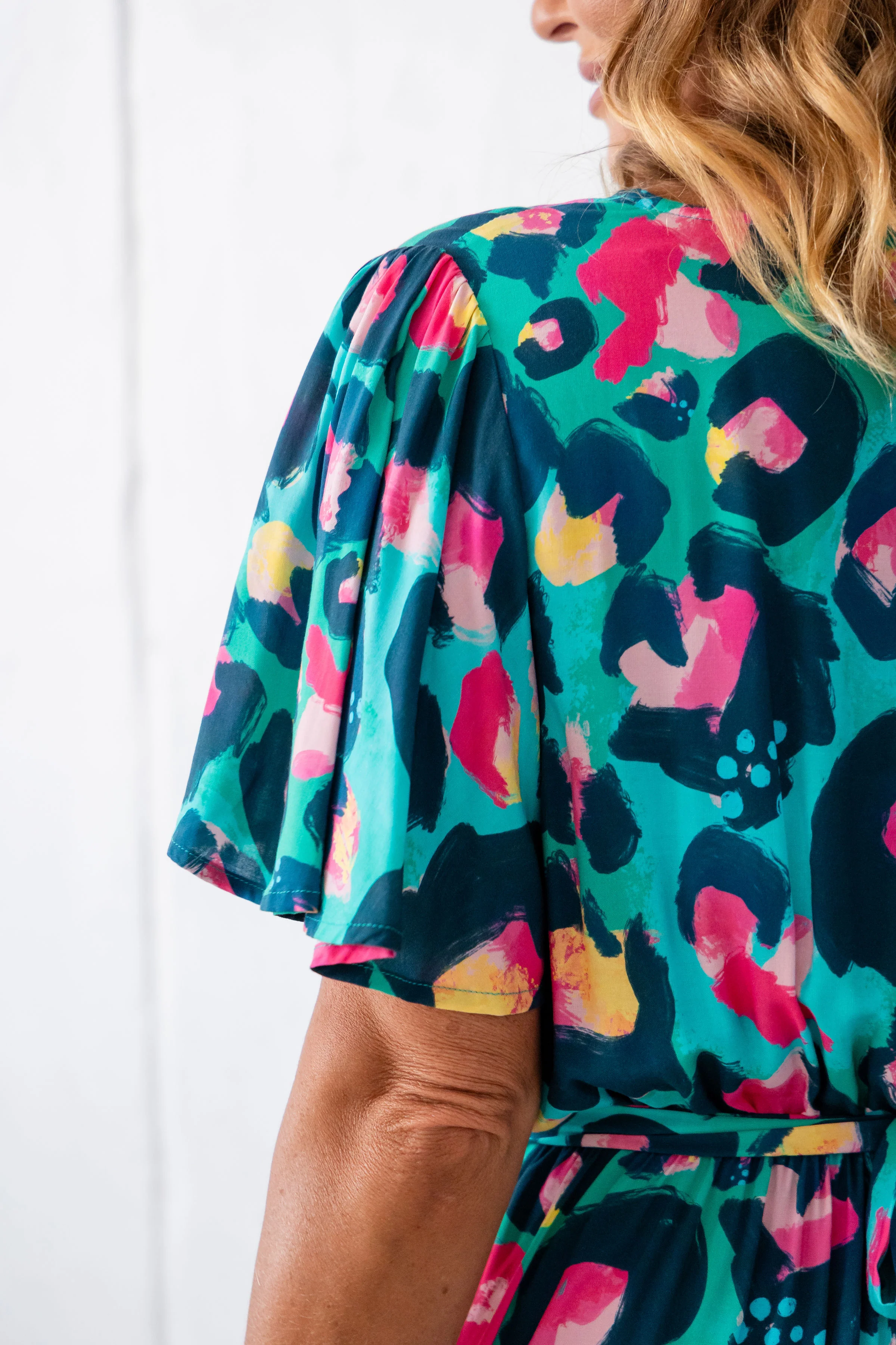 Deni Dress in Green Leopard by Kasey Rainbow - Image 14