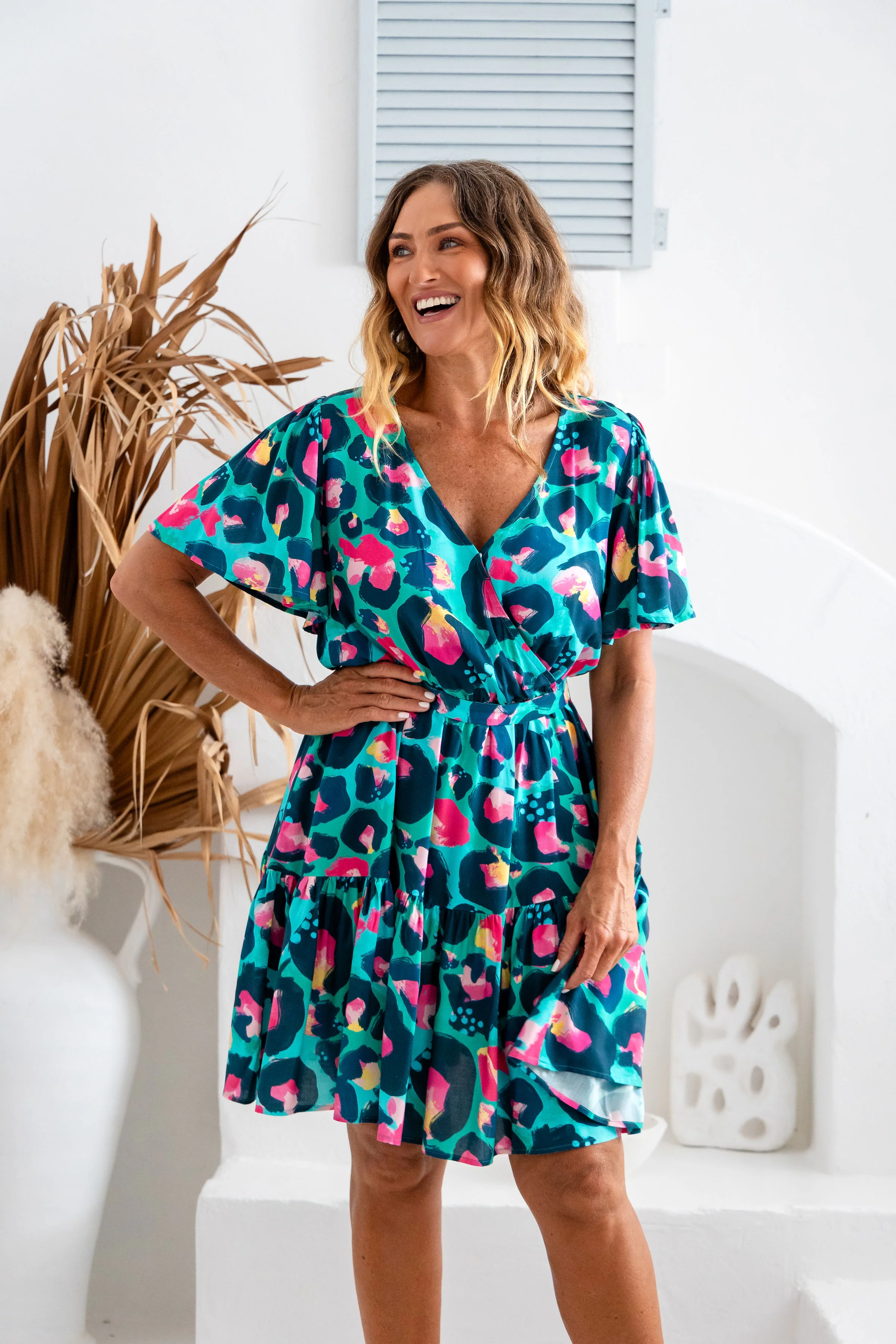 Deni Dress in Green Leopard by Kasey Rainbow - Image 7