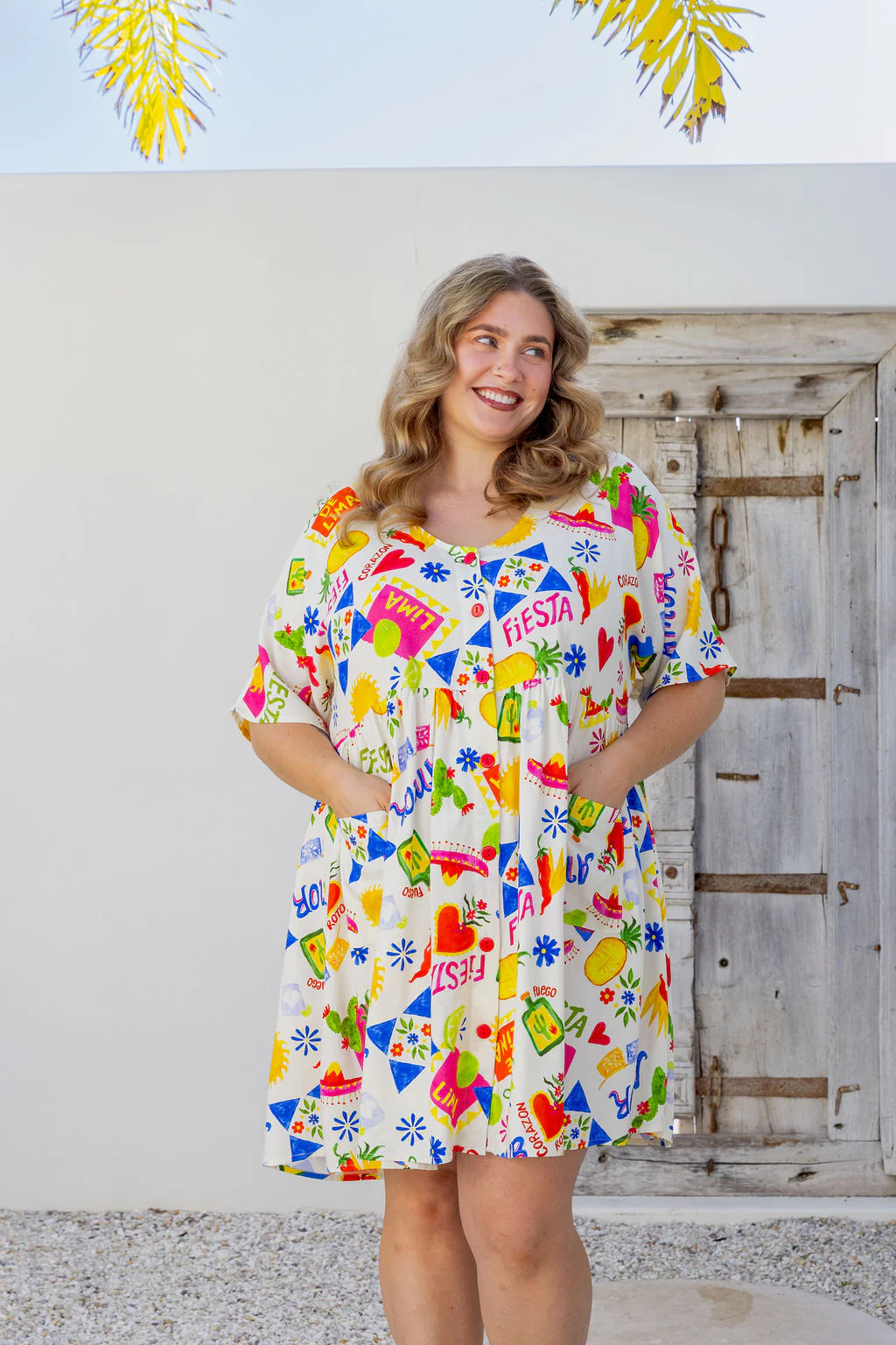 Disco Linen Blend Dress in Corazon - Image 9