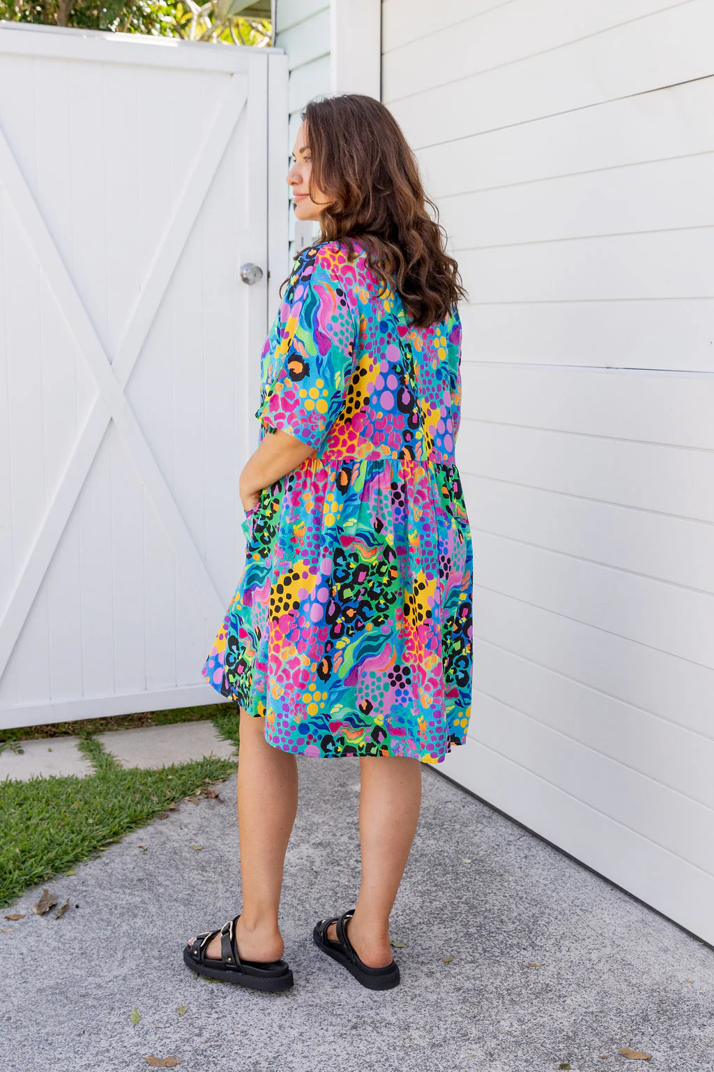 Disco Dress in Electric Leopard by Kasey Rainbow - Image 10