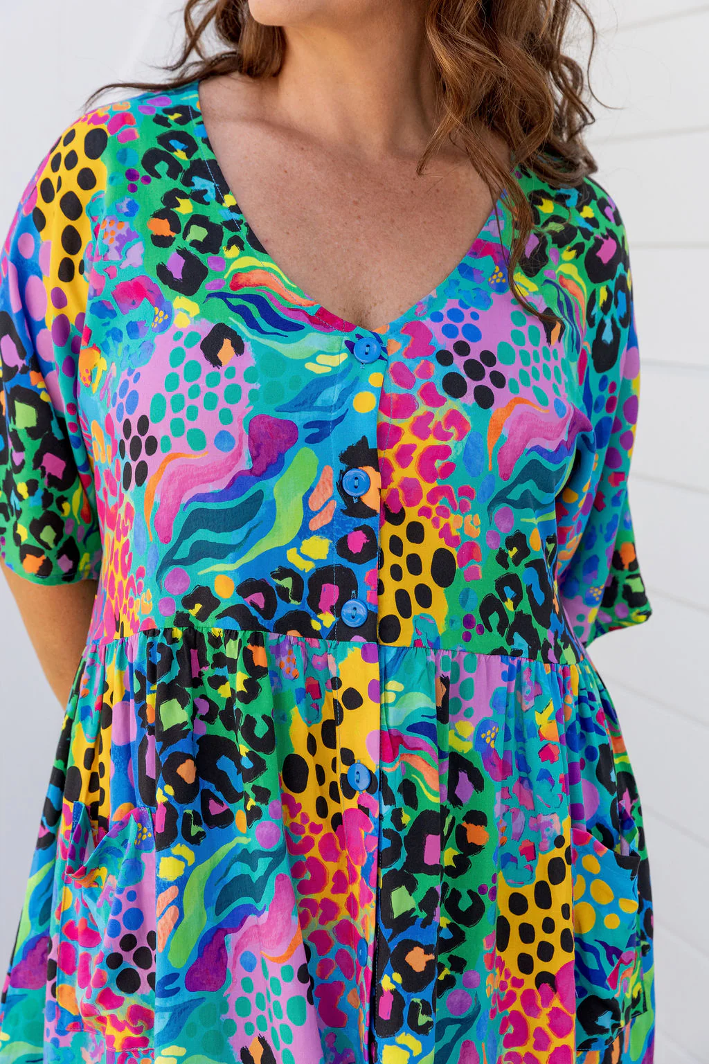 Disco Dress in Electric Leopard by Kasey Rainbow - Image 11