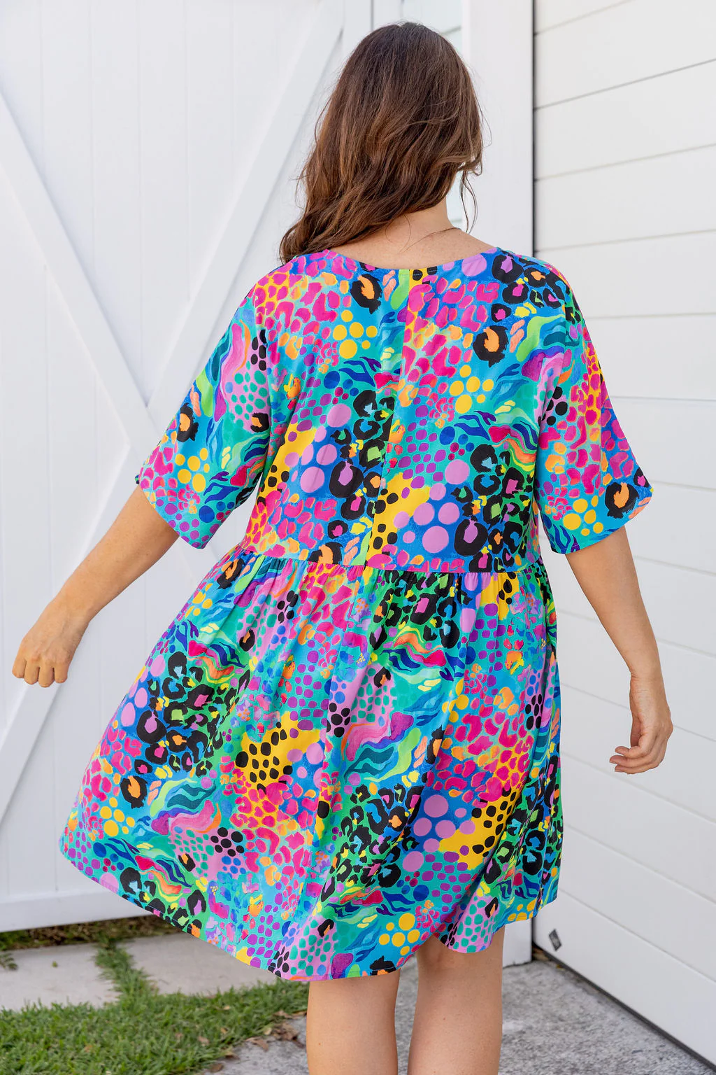 Disco Dress in Electric Leopard by Kasey Rainbow - Image 13