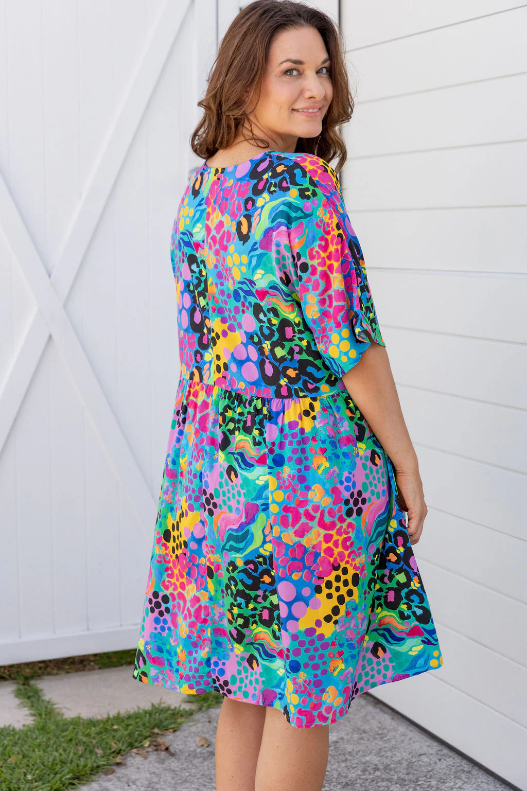 Disco Dress in Electric Leopard by Kasey Rainbow - Image 15