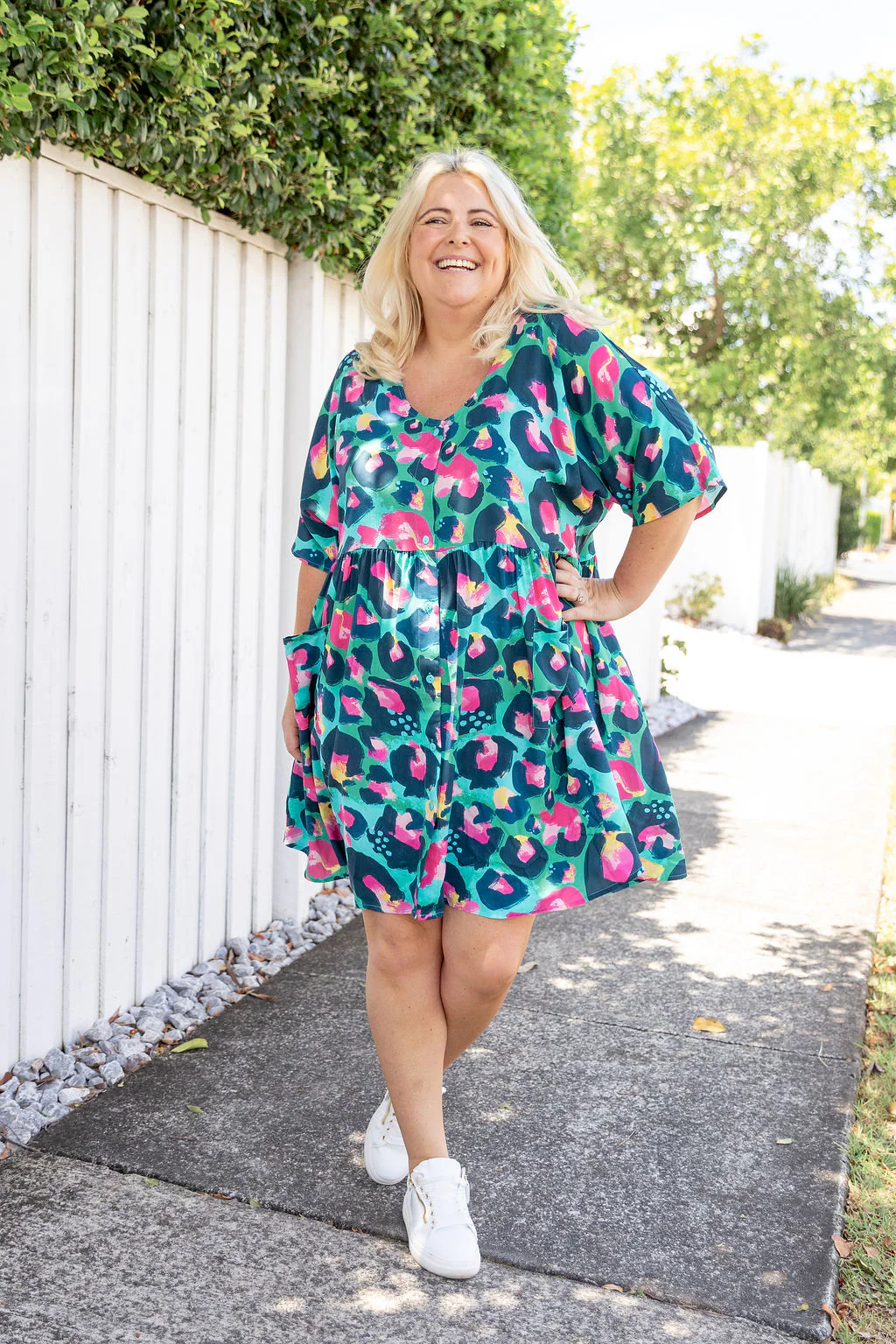 Disco Dress in Green Leopard by Kasey Rainbow - Image 3