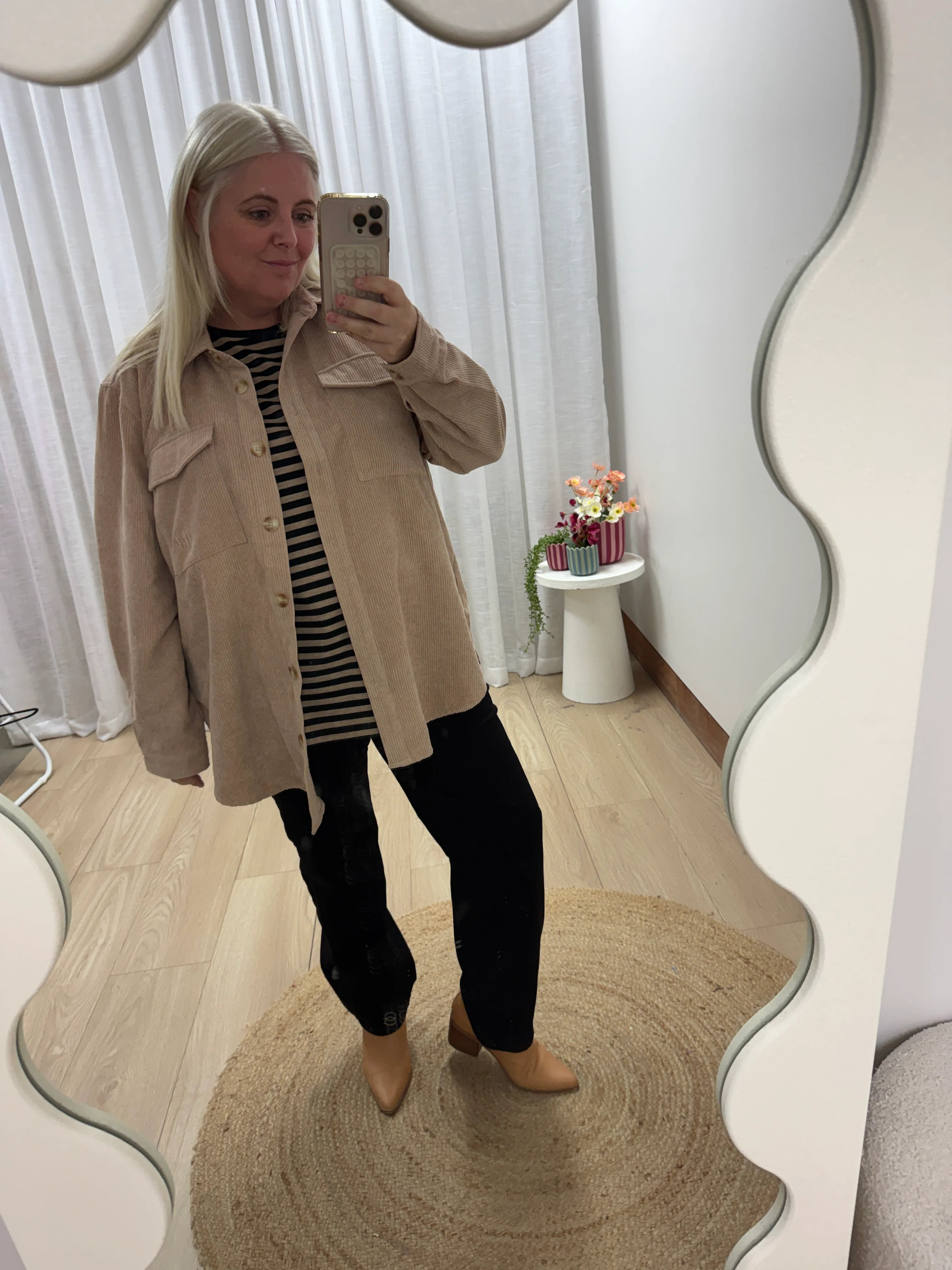 Elsia Cord Shacket in Oat - Image 6
