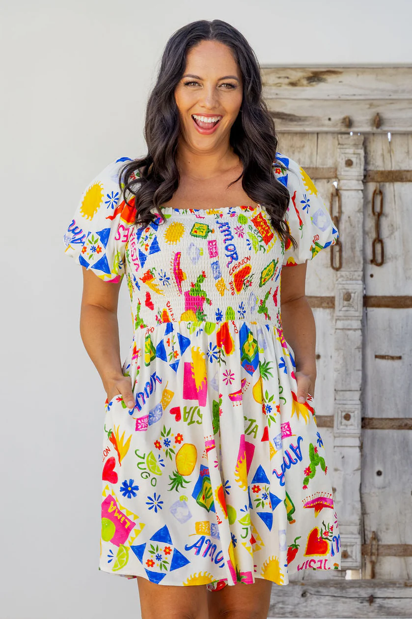 Emily Linen Blend Playsuit in Corazon