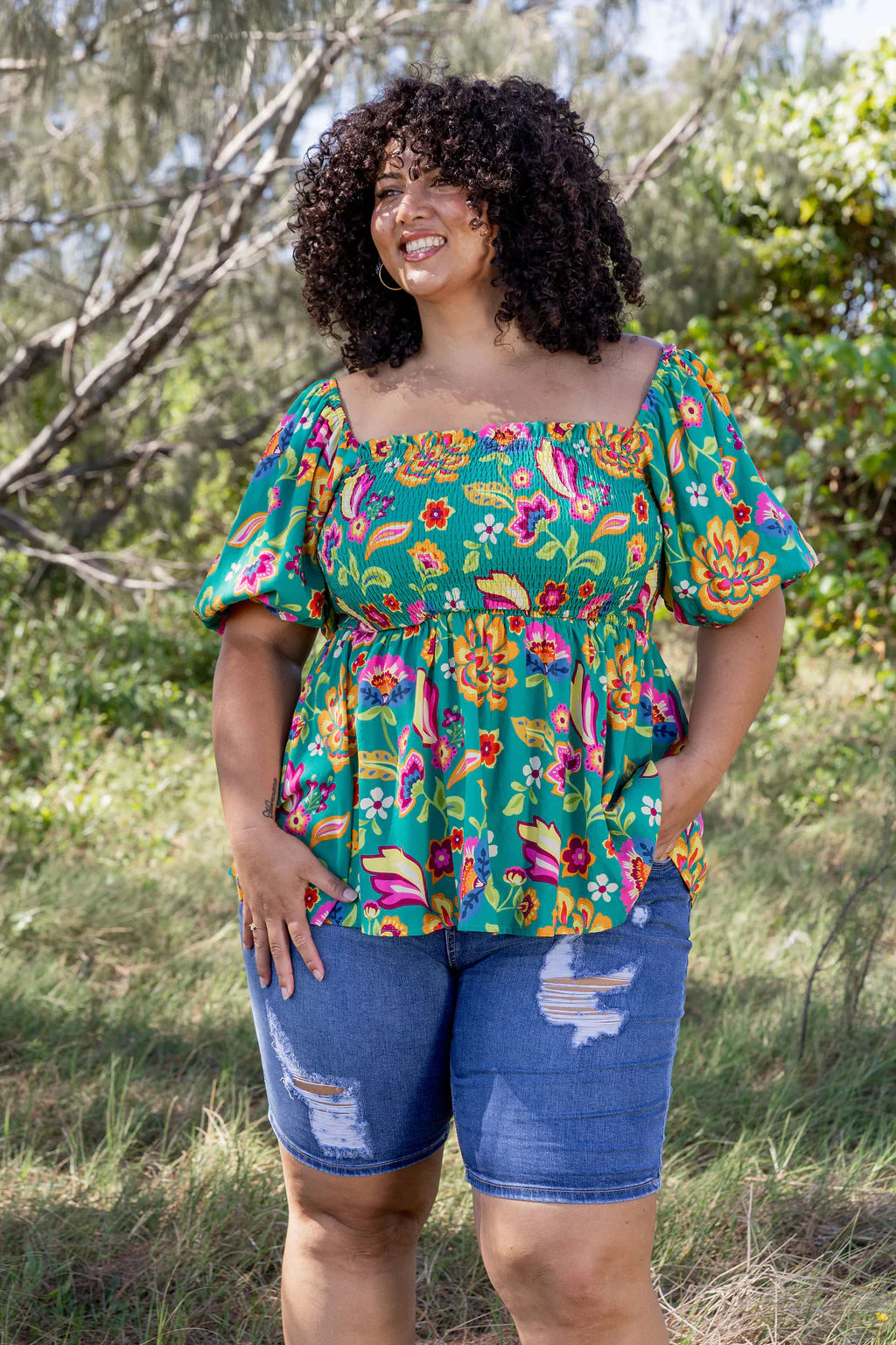 Emily Top in Emerald Dreams - Image 15