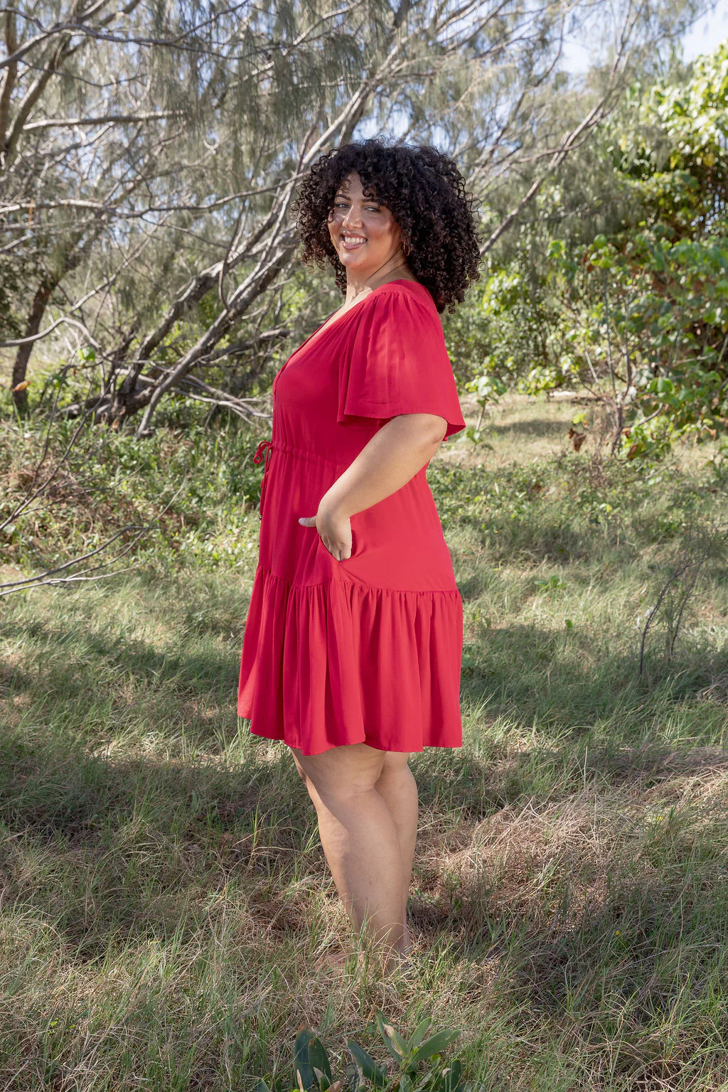 Esmae Dress in Cherry - Image 10