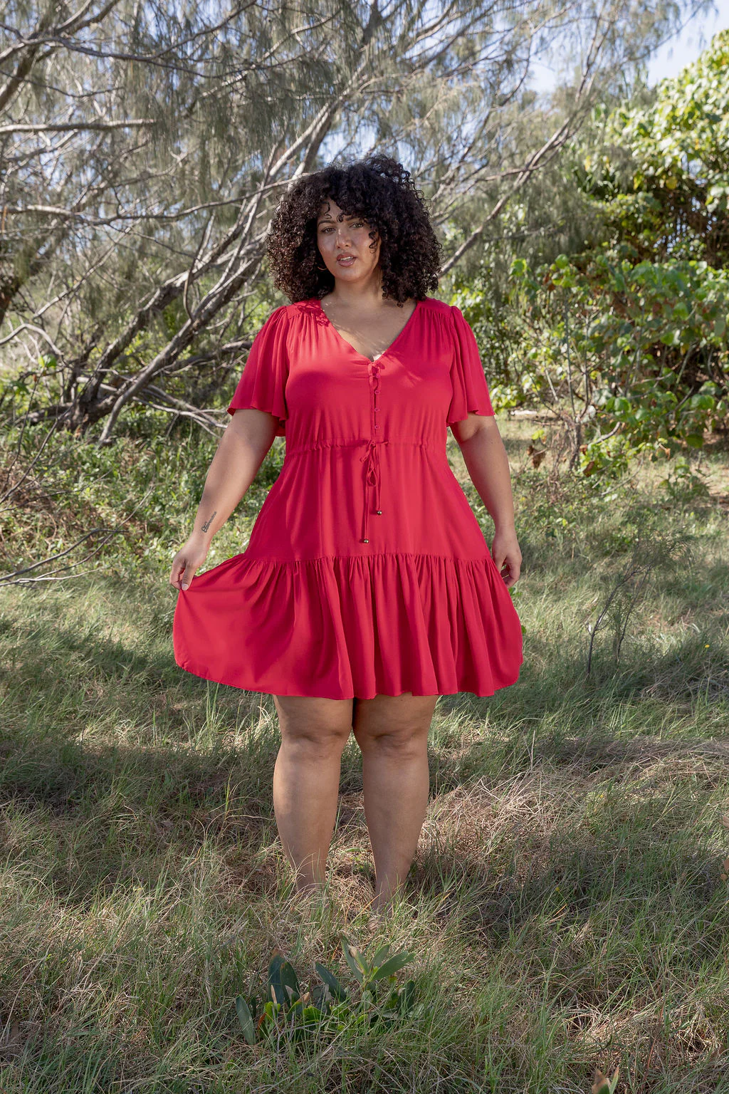 Esmae Dress in Cherry - Image 5
