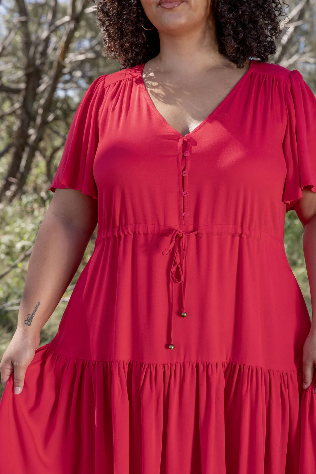 Esmae Dress in Cherry - Image 6