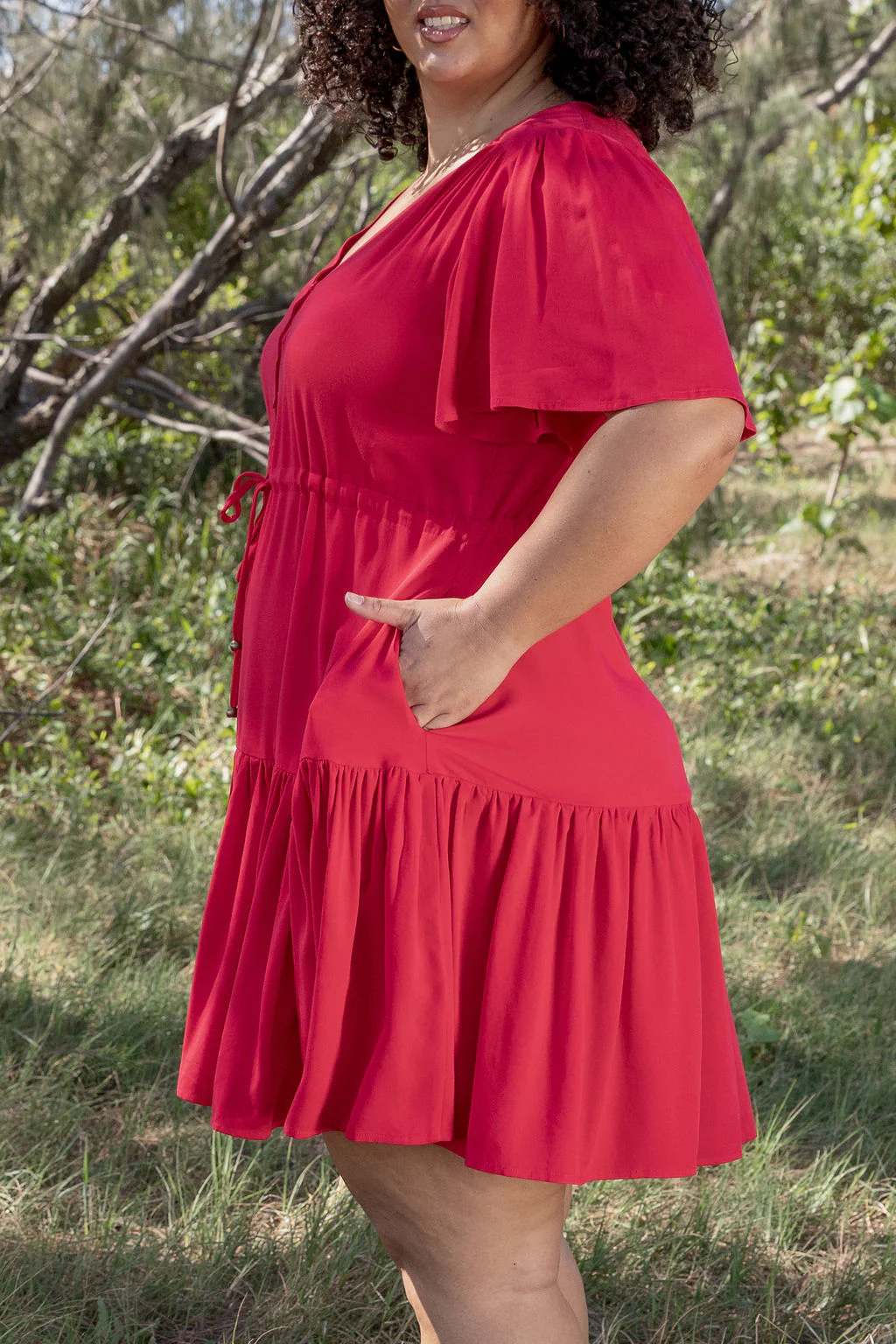 Esmae Dress in Cherry - Image 8