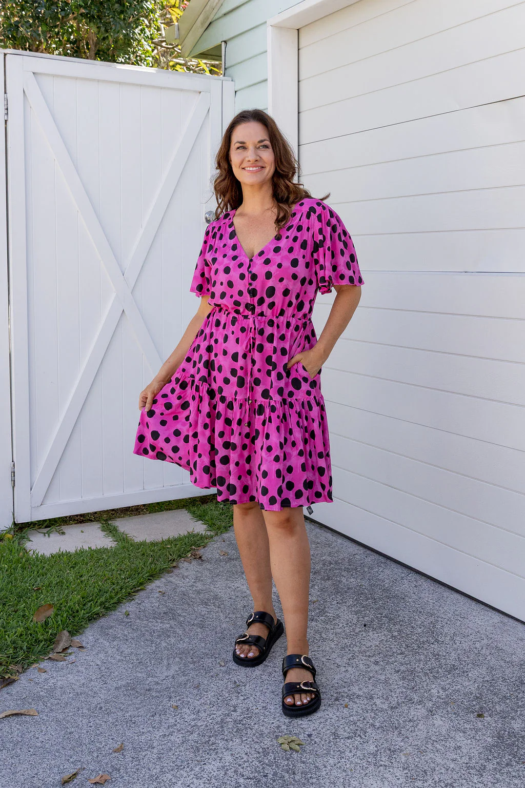 Esmae Dress in Pink Cheetah by Kasey Rainbow - Image 5